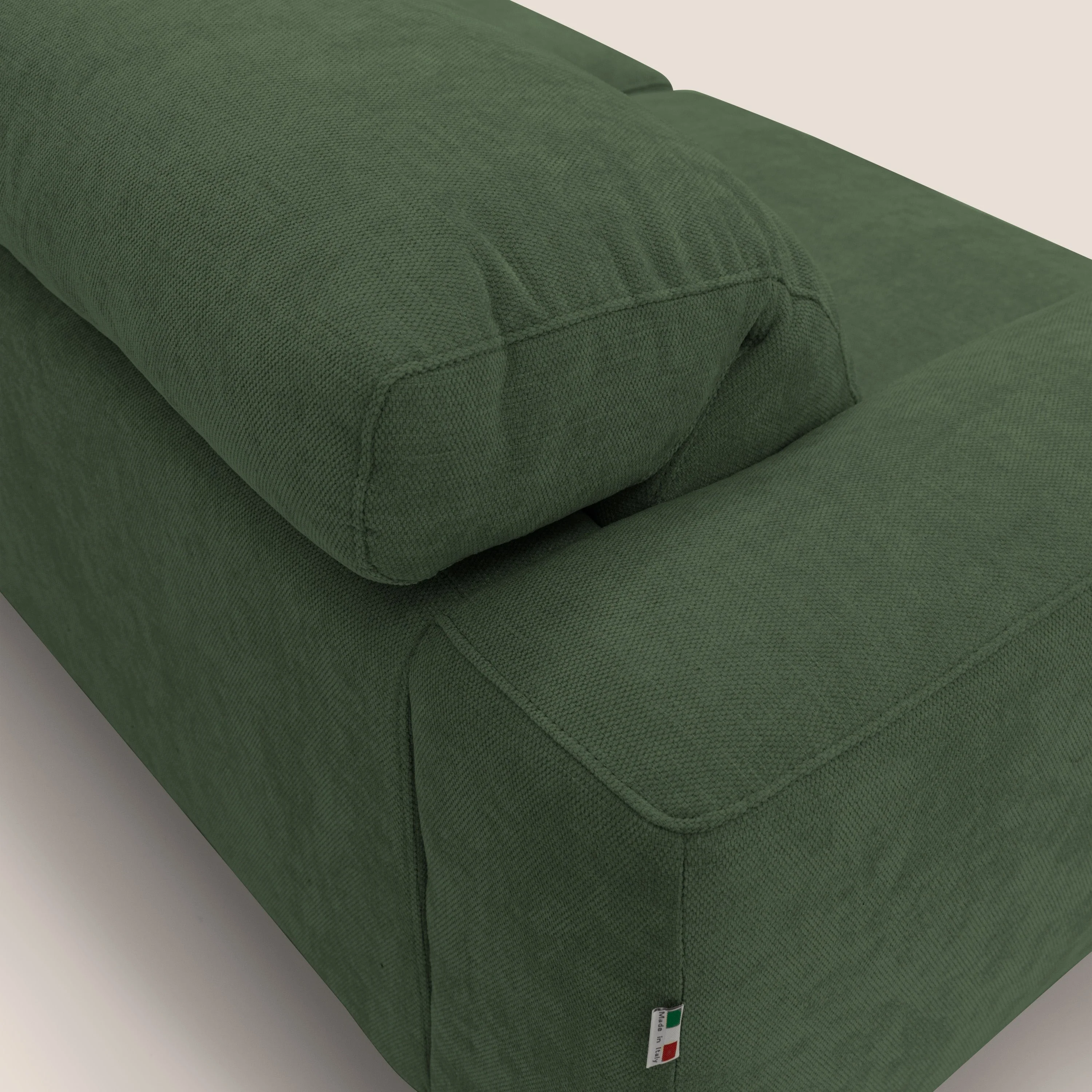 Sakura Canapé d'angle RÉVERSIBLE et modulable en tissu doux et imperméable T14 vert - Image 8