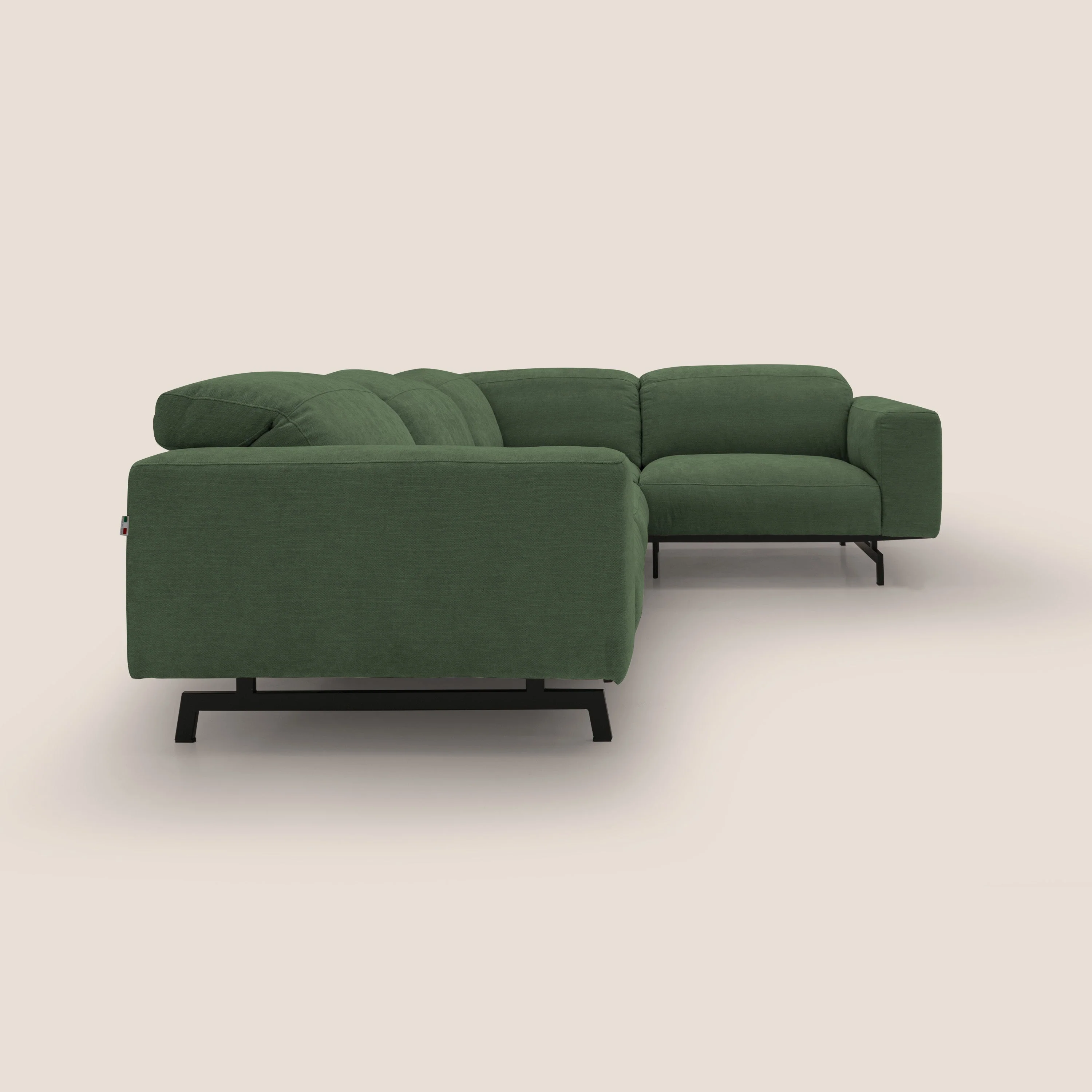Sakura Canapé d'angle RÉVERSIBLE et modulable en tissu doux et imperméable T14 vert - Image 9