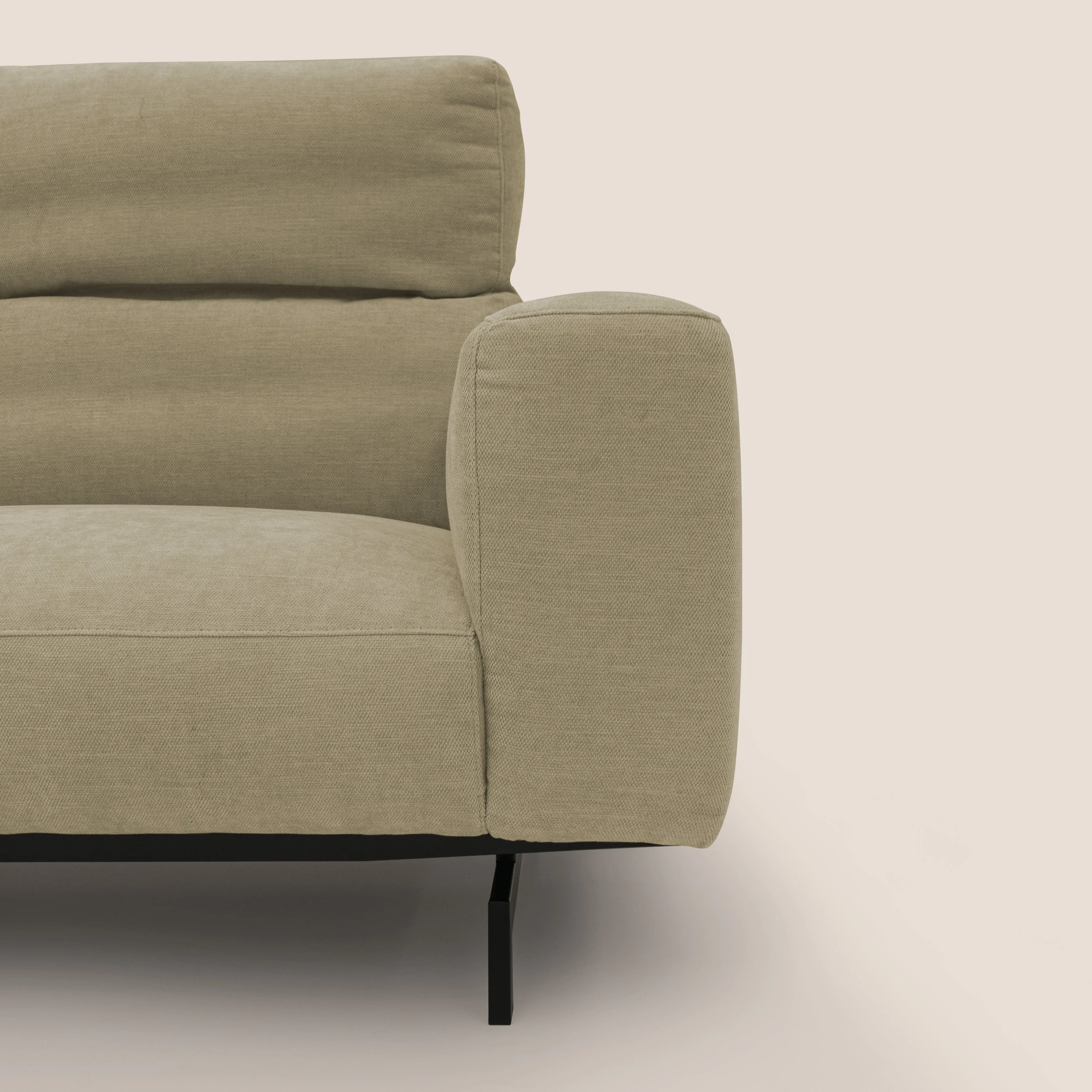Sakura canapé modulaire 3 places en tissu flammé doux et imperméable T14 beige - Image 4
