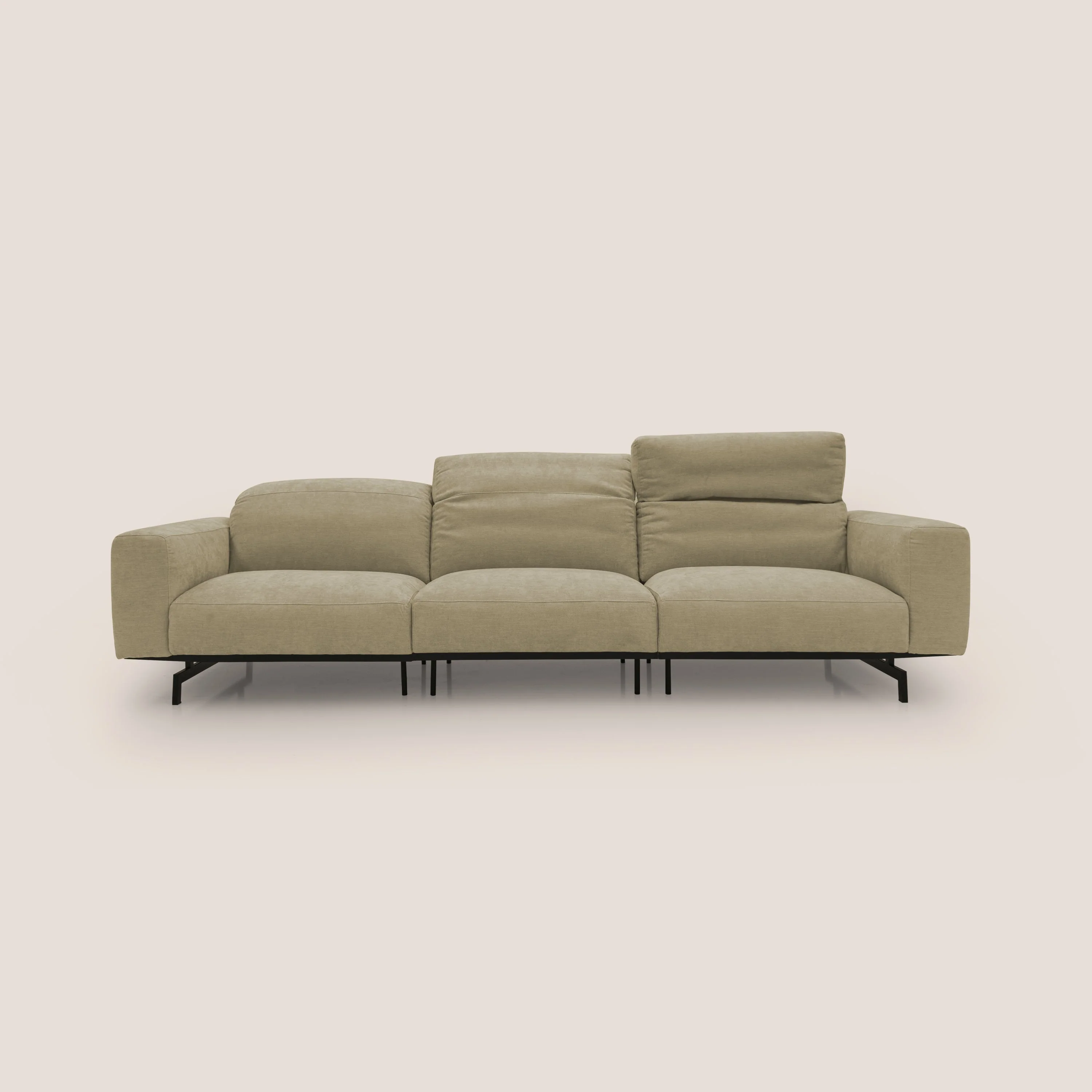 Sakura canapé modulaire 3 places en tissu flammé doux et imperméable T14 beige - Image 5