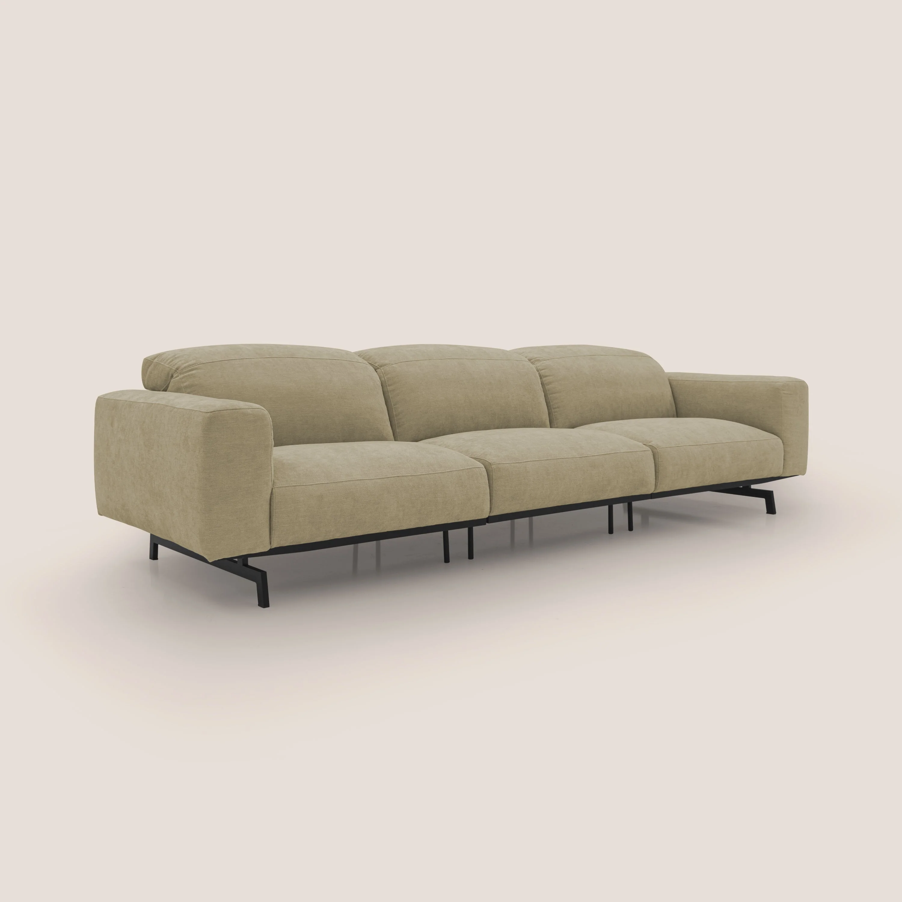 Sakura canapé modulaire 3 places en tissu flammé doux et imperméable T14 beige - Image 6