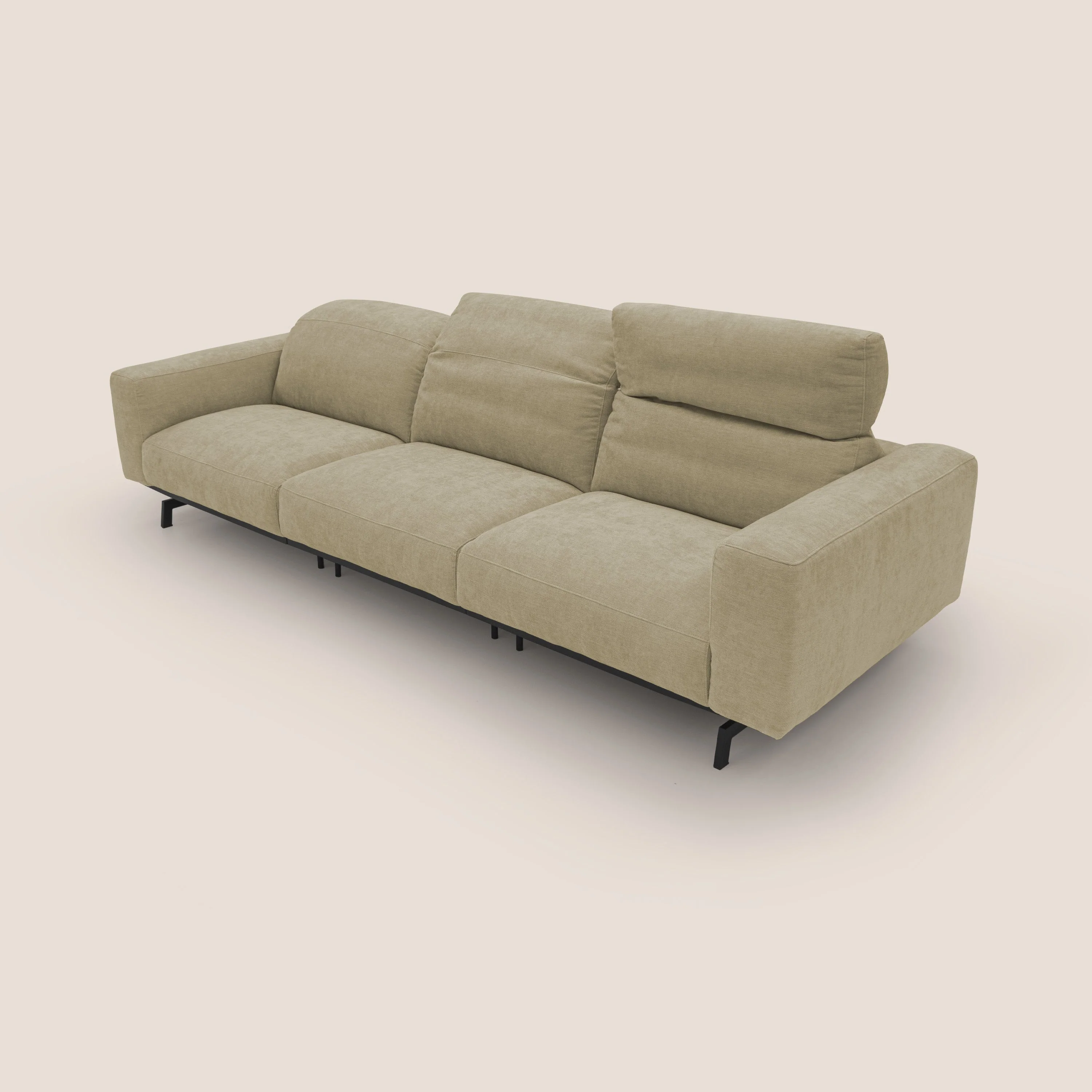 Sakura canapé modulaire 3 places en tissu flammé doux et imperméable T14 beige - Image 9