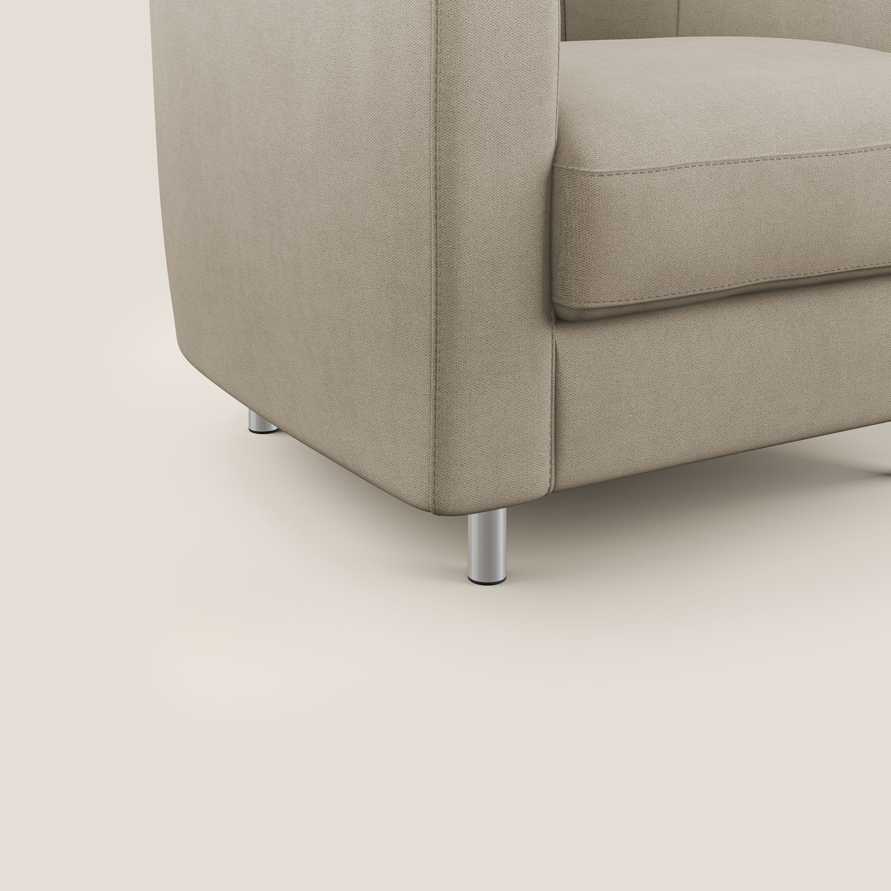 Sally Fauteuil en tissu doux imperméable T02 beige - Image 5