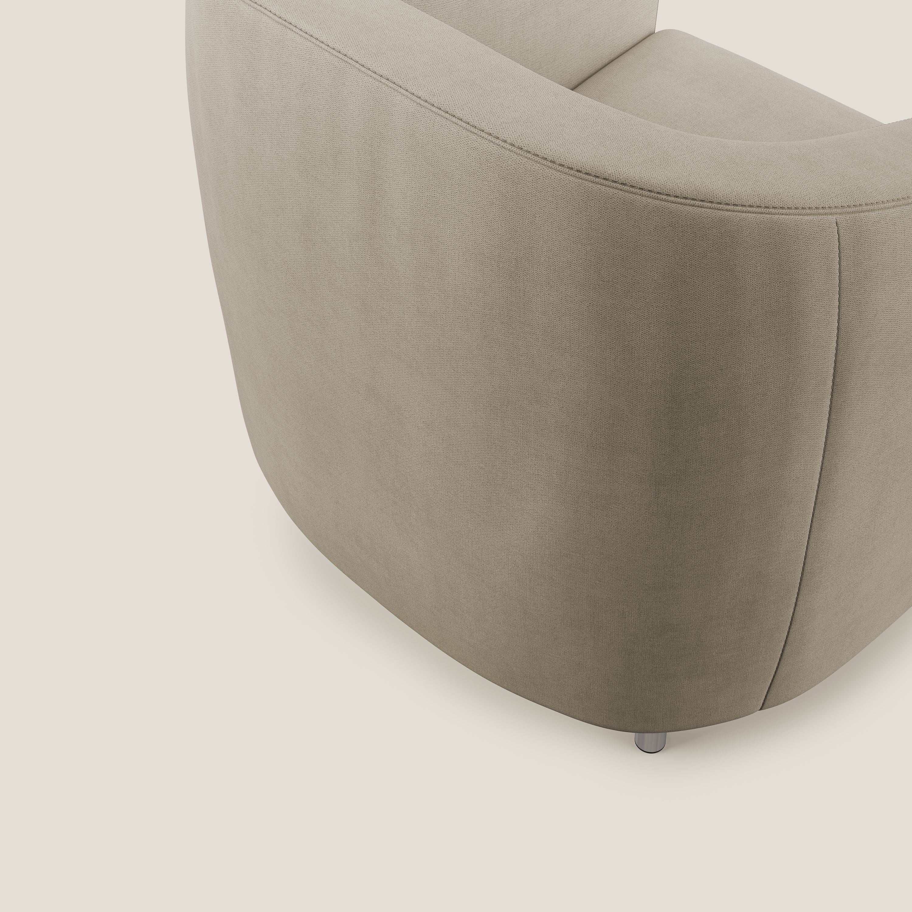 Sally Fauteuil en tissu doux imperméable T02 beige - Image 6