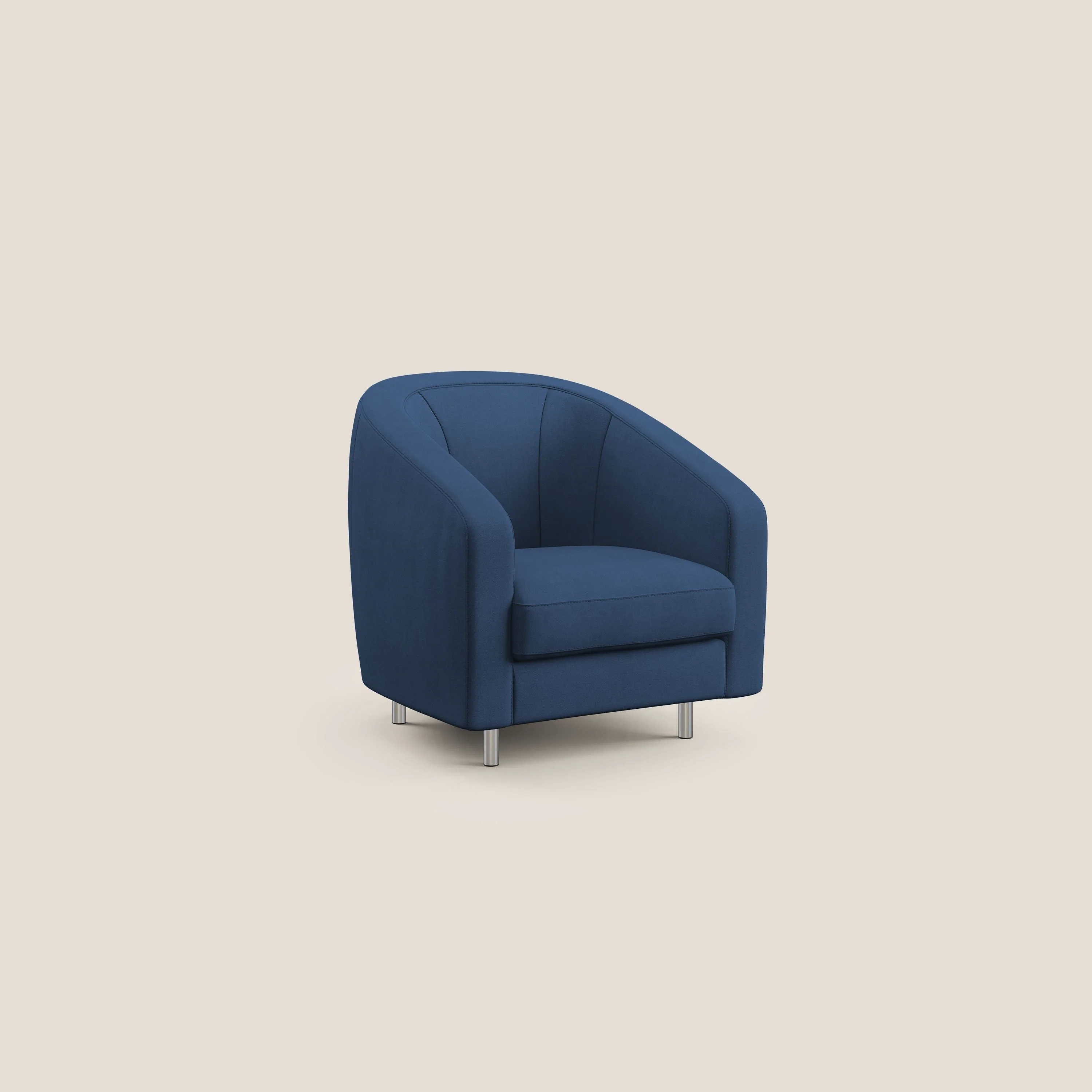 Sally Fauteuil en tissu doux imperméable T02 bleu - Image 2