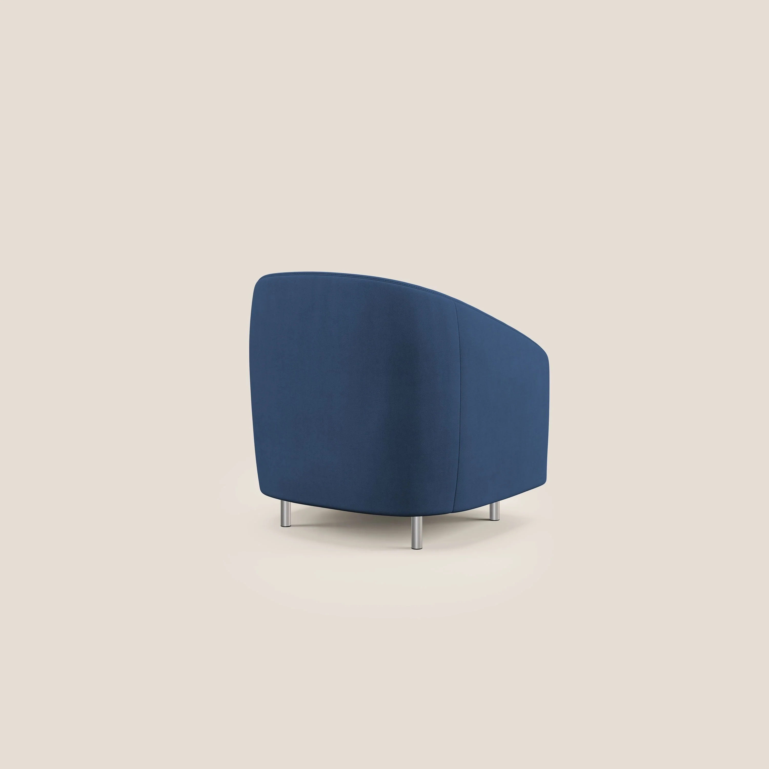 Sally Fauteuil en tissu doux imperméable T02 bleu - Image 4