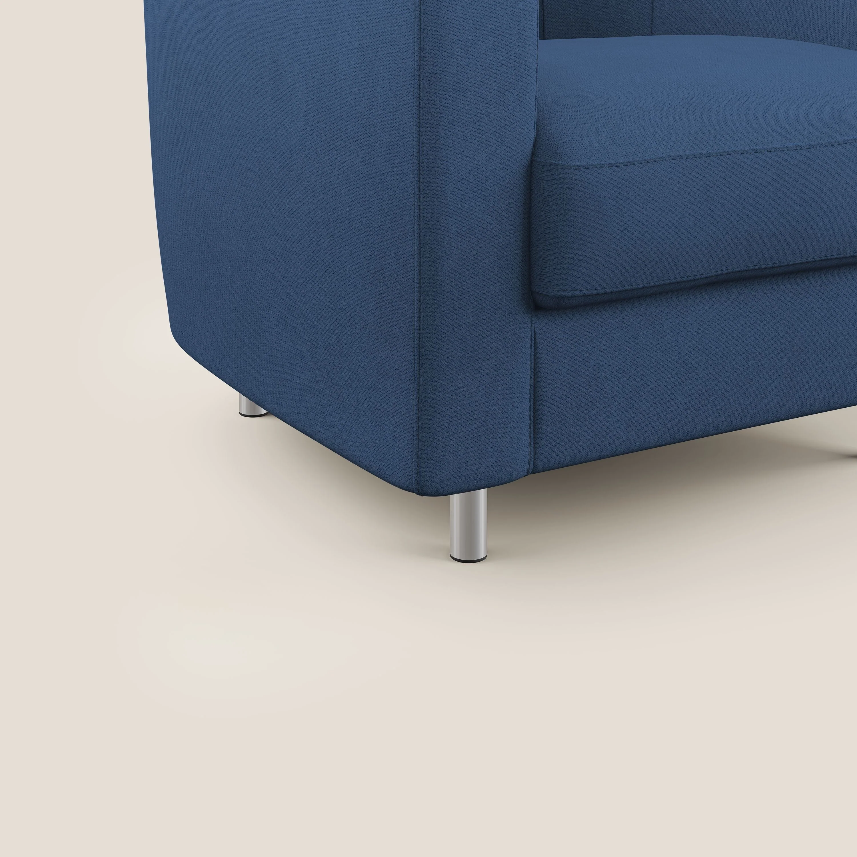 Sally Fauteuil en tissu doux imperméable T02 bleu - Image 5