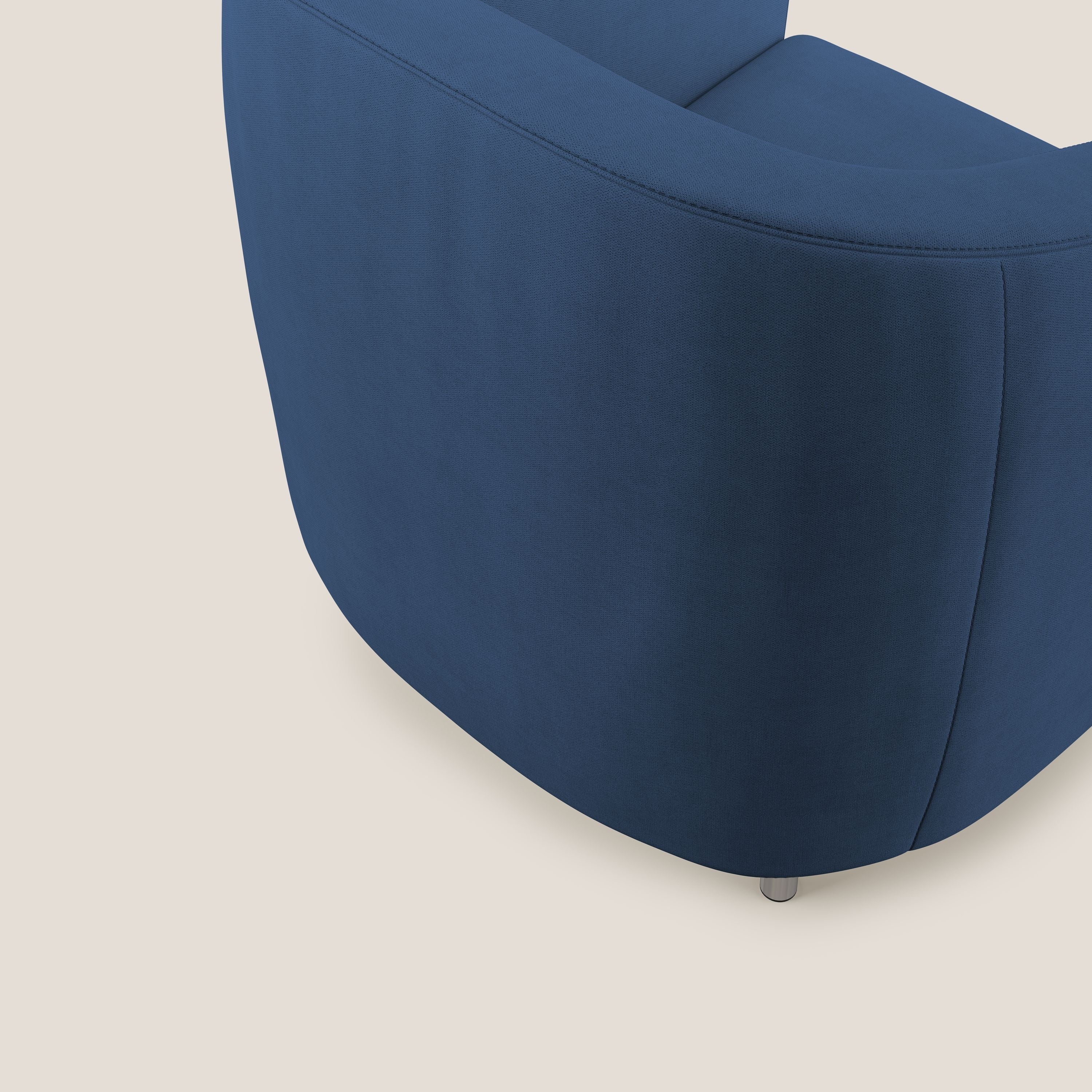 Sally Fauteuil en tissu doux imperméable T02 bleu - Image 6