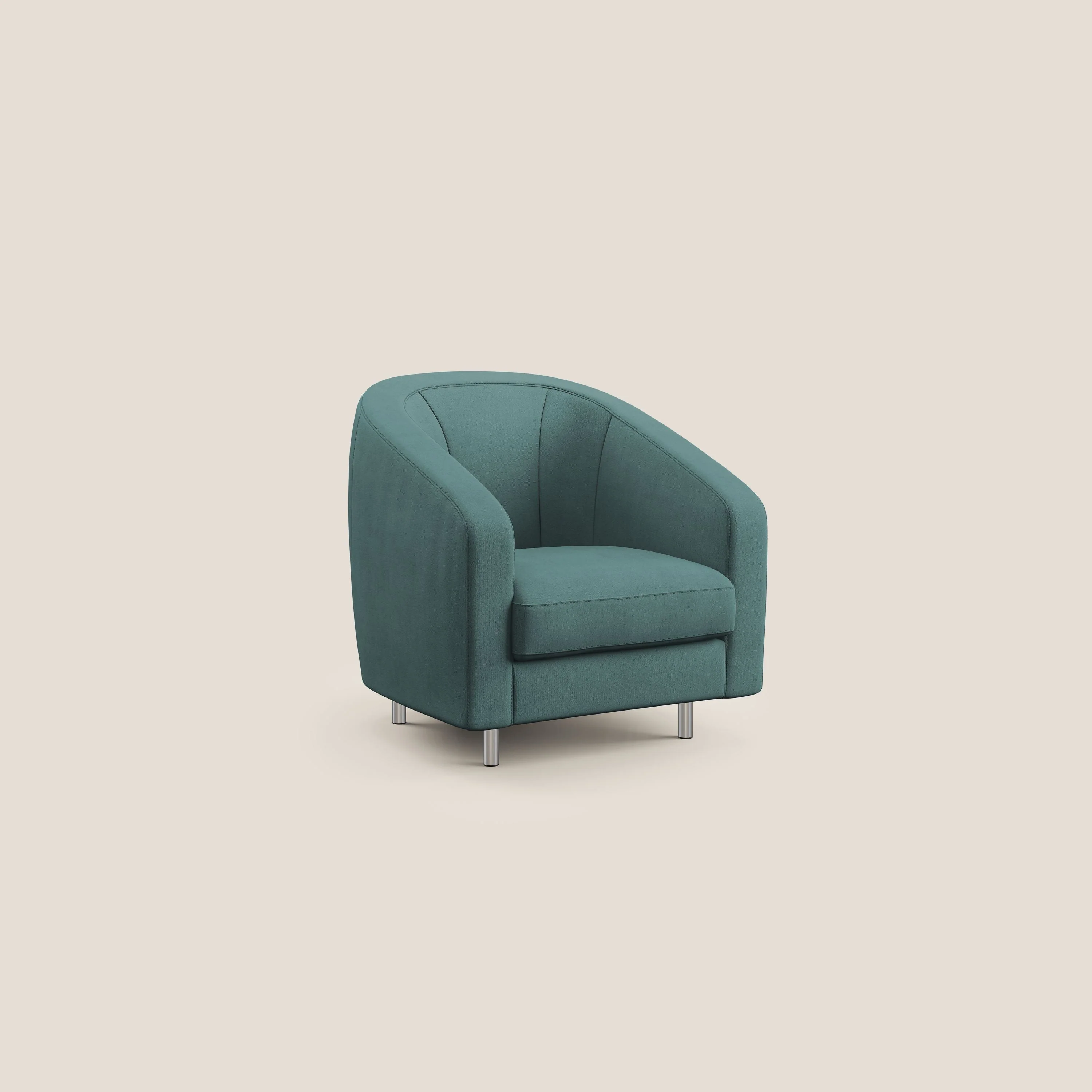 Sally Fauteuil en tissu doux imperméable T02 bleu canard - Image 2