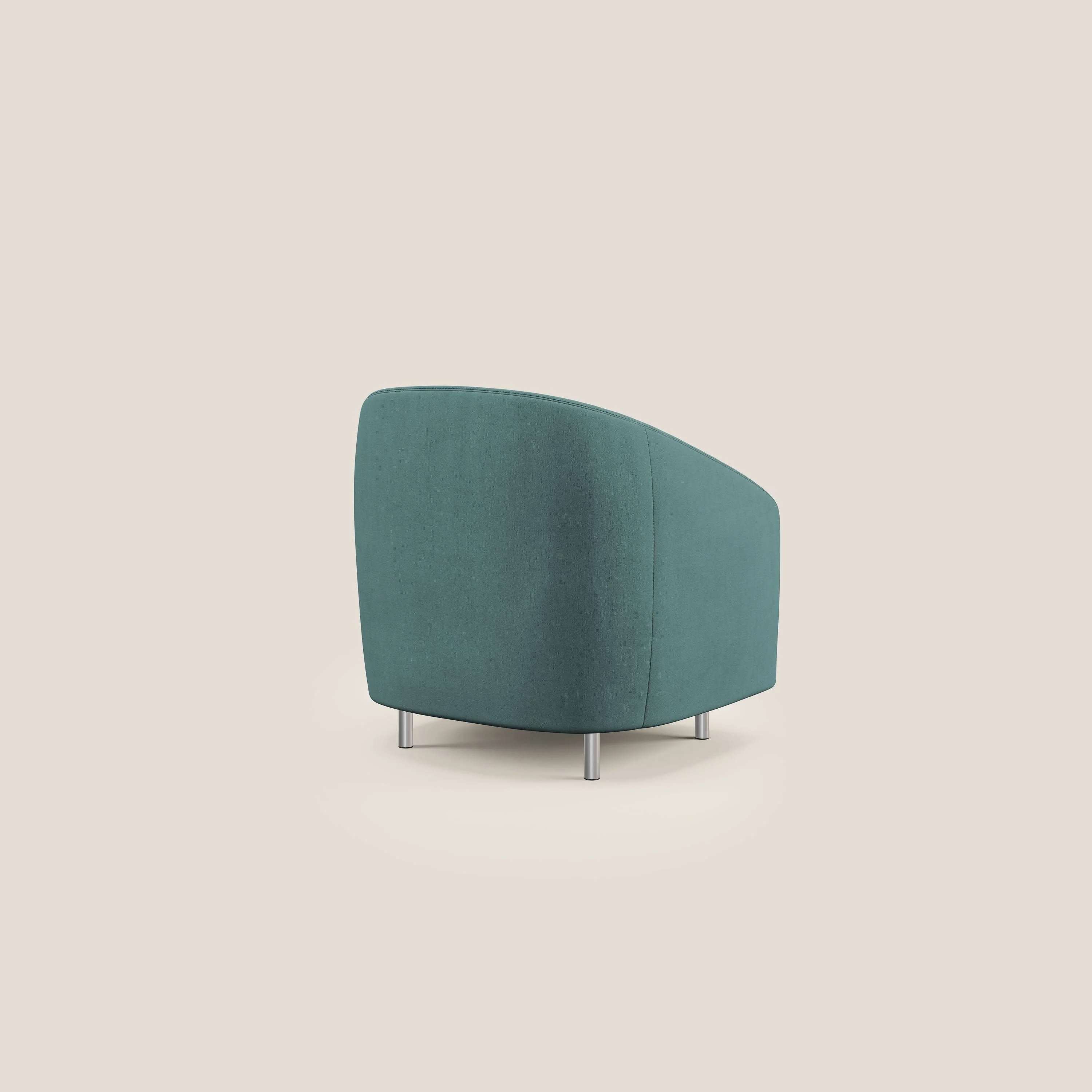 Sally Fauteuil en tissu doux imperméable T02 bleu canard - Image 4