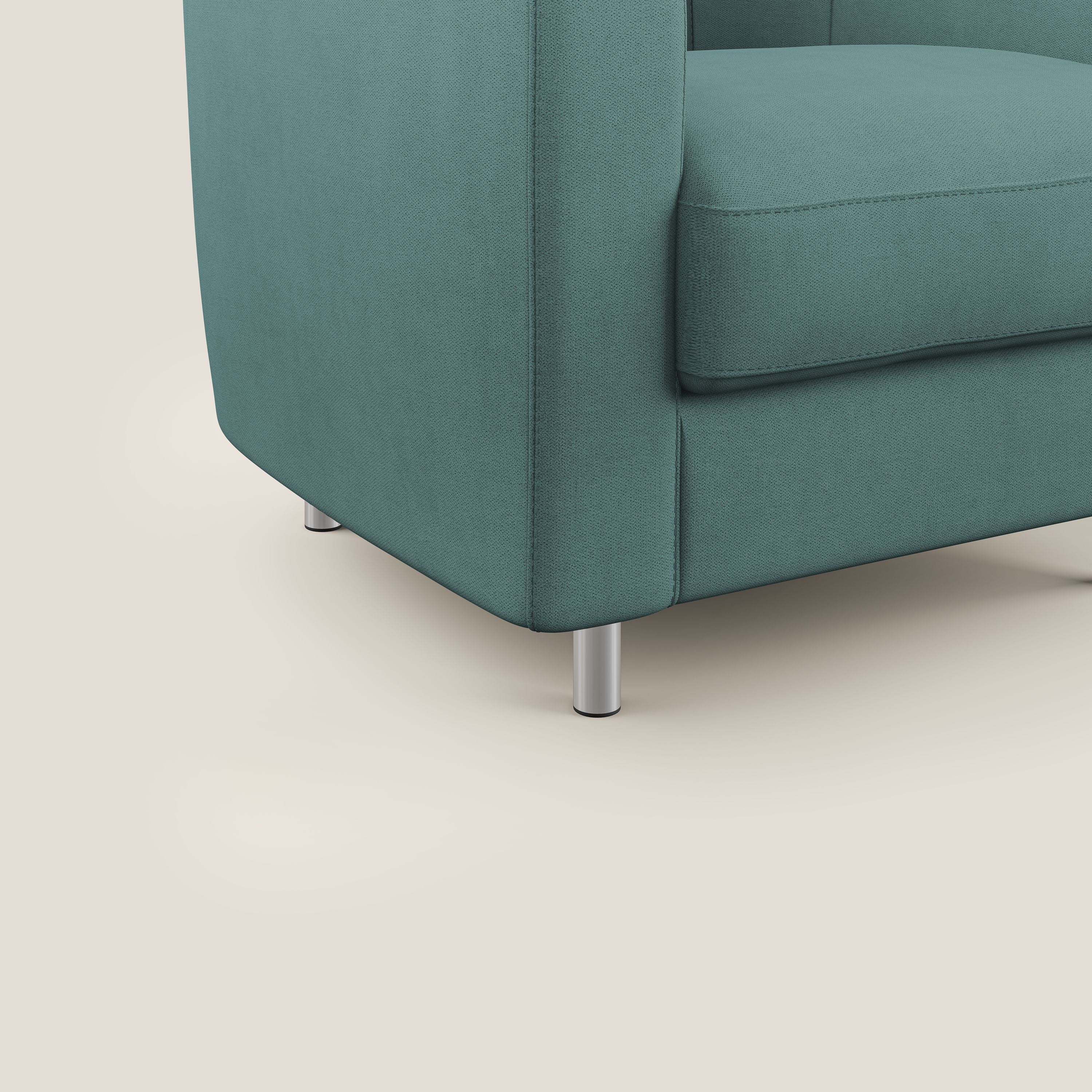 Sally Fauteuil en tissu doux imperméable T02 bleu canard - Image 5
