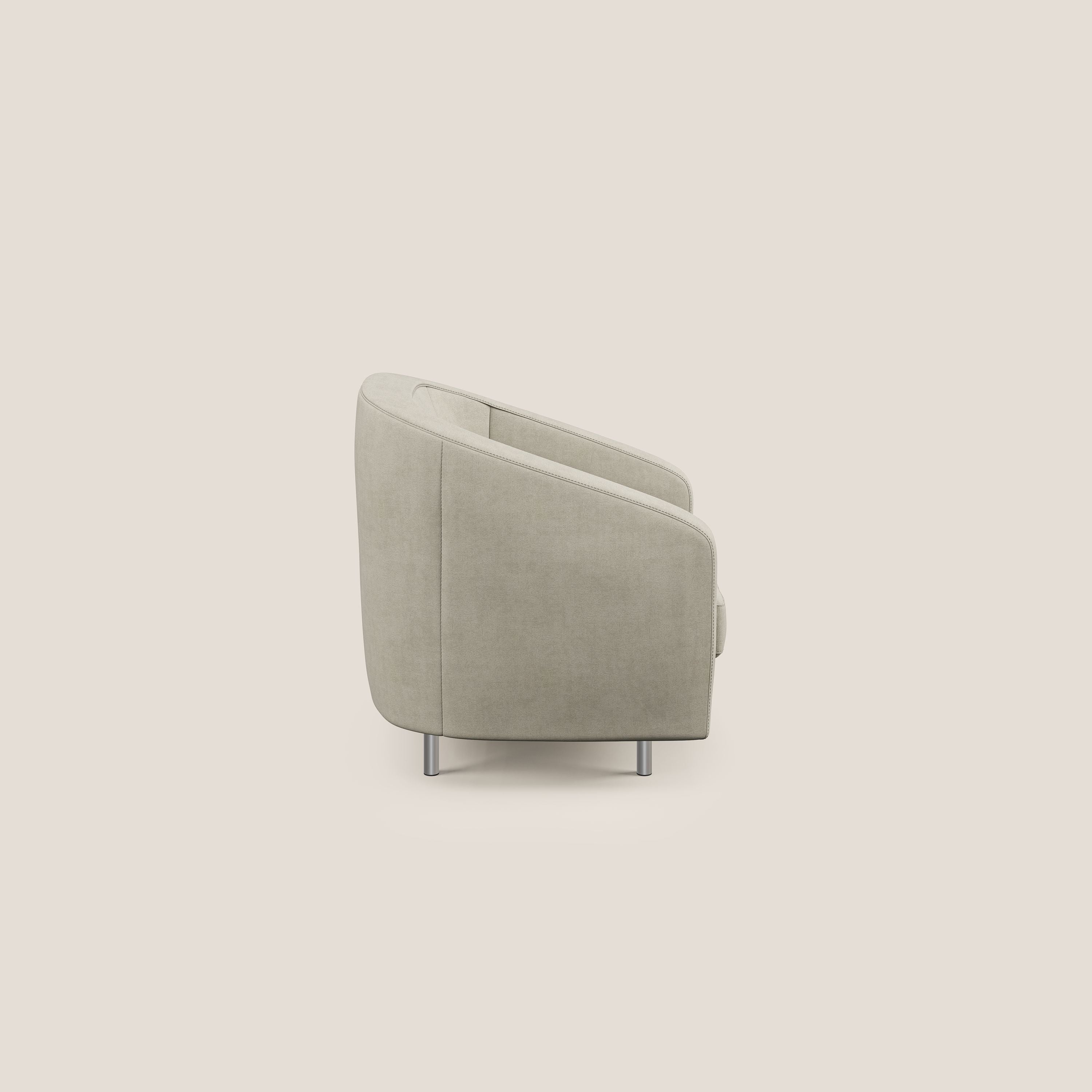 Sally Fauteuil en tissu doux imperméable T02 crème - Image 4
