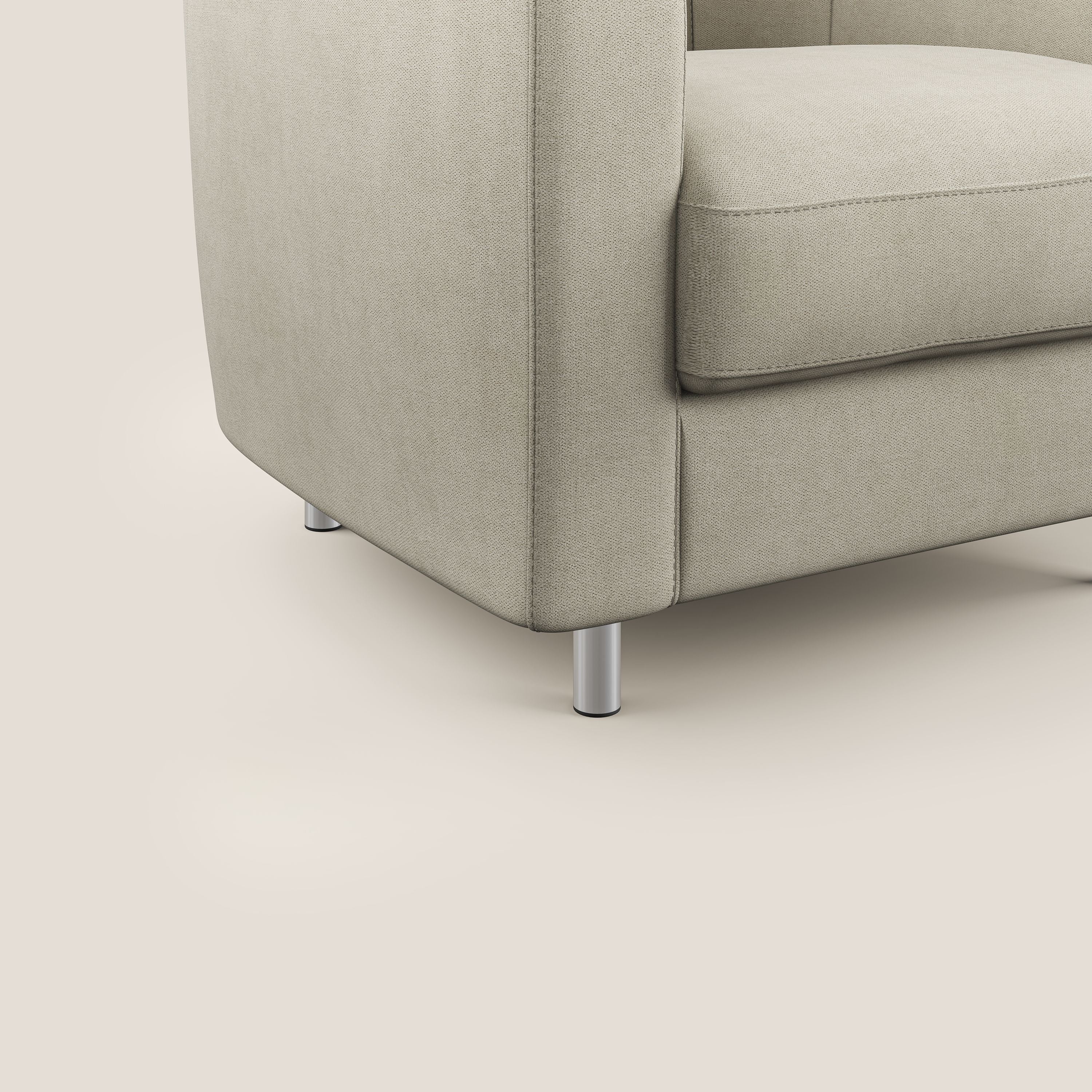 Sally Fauteuil en tissu doux imperméable T02 crème - Image 6