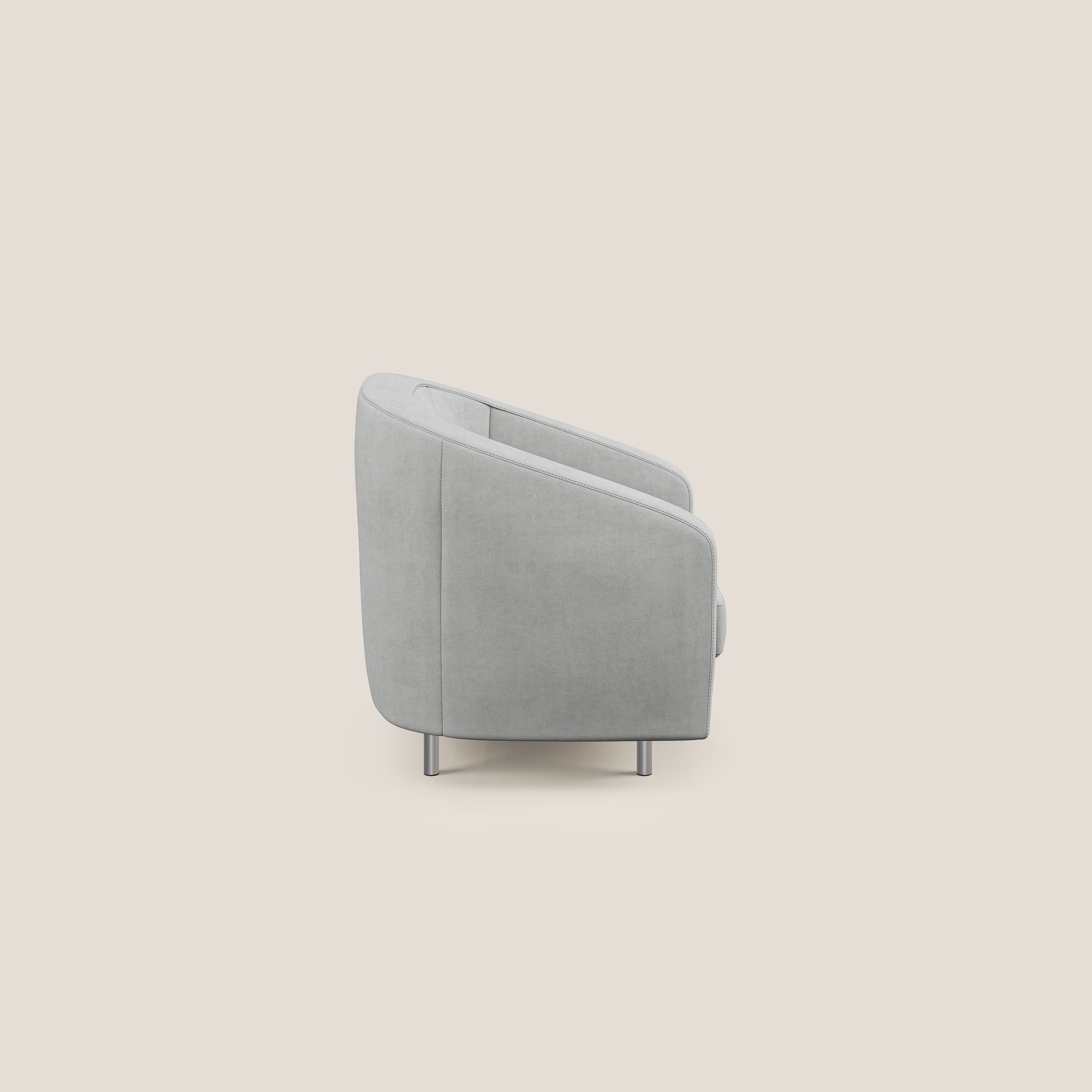 Sally Fauteuil en tissu doux imperméable T02 gris clair - Image 3