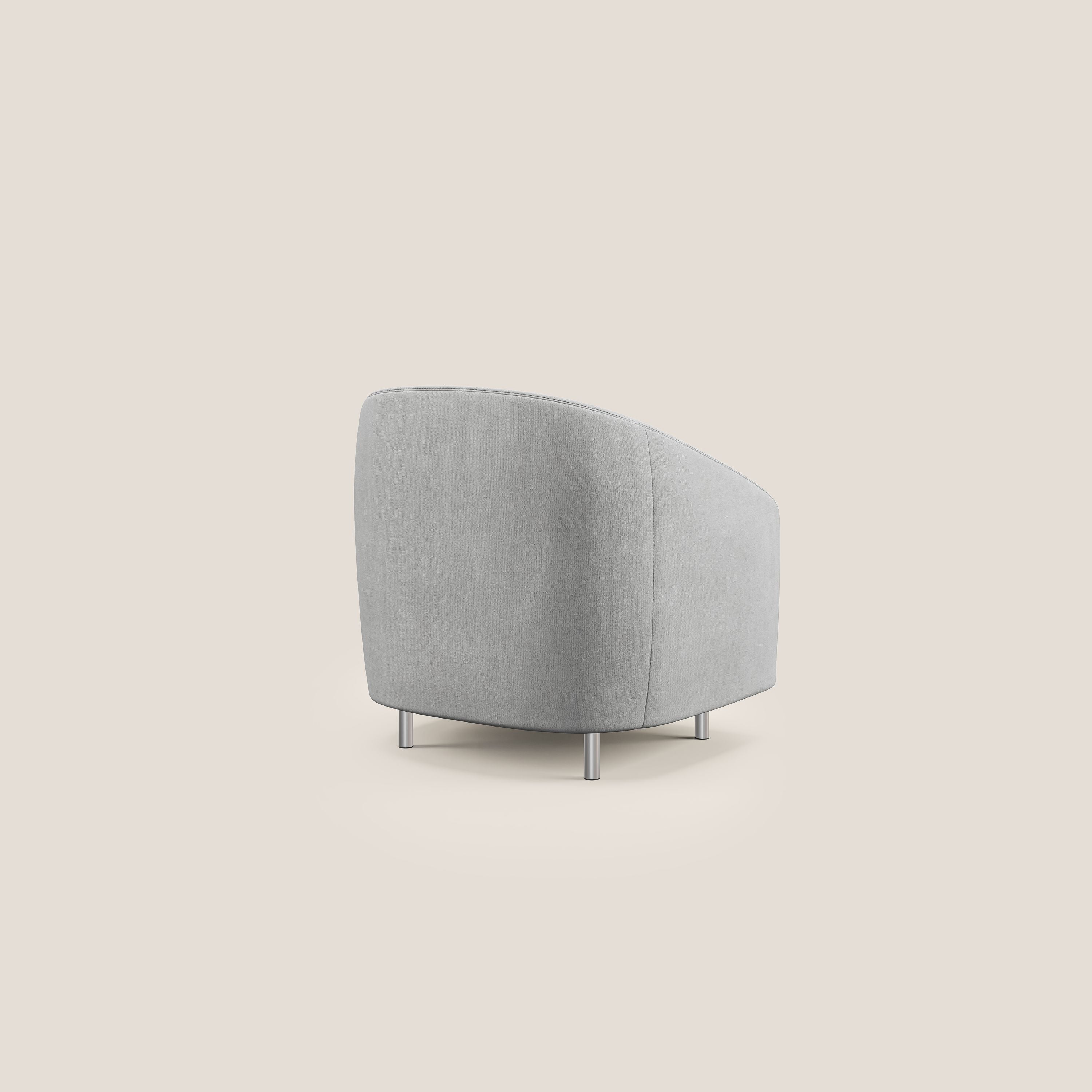 Sally Fauteuil en tissu doux imperméable T02 gris clair - Image 4