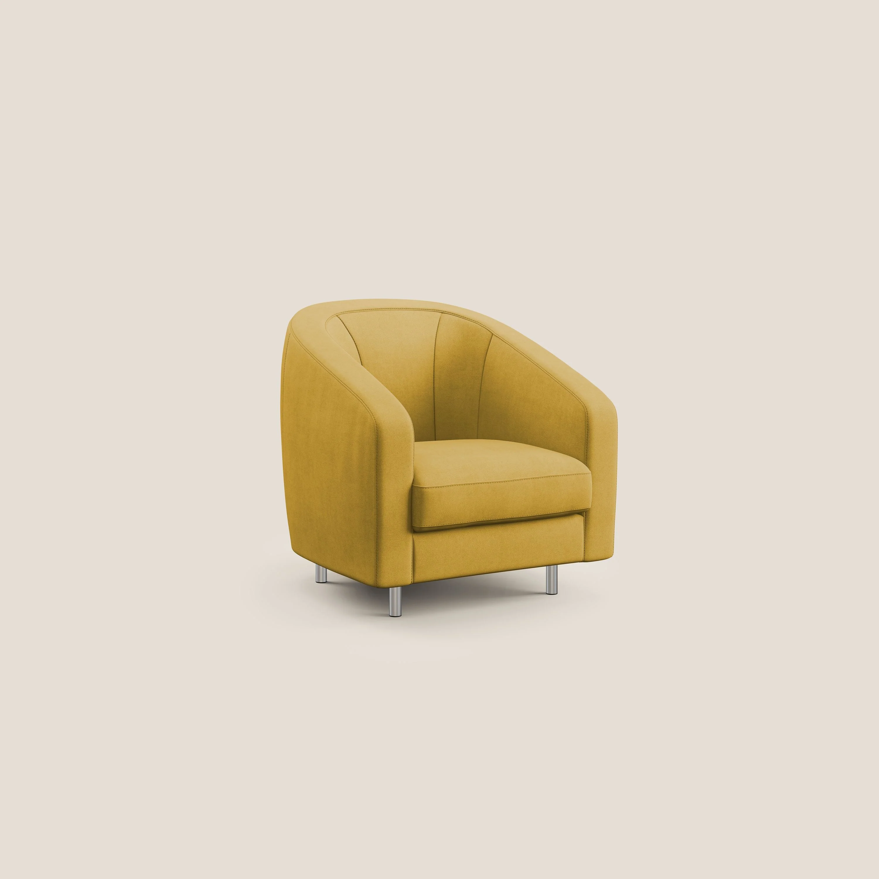 Sally Fauteuil en tissu doux imperméable T02 jaune - Image 2
