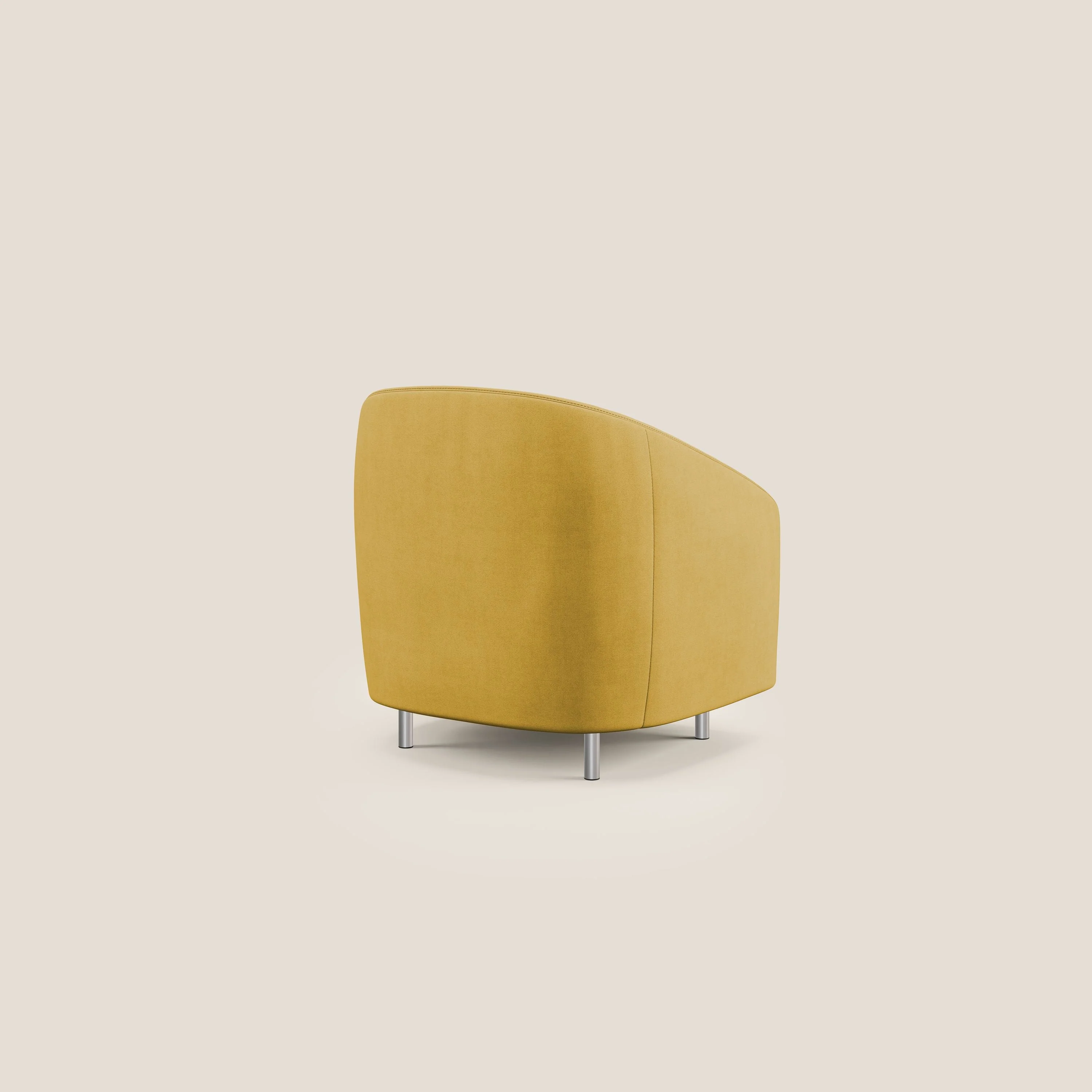 Sally Fauteuil en tissu doux imperméable T02 jaune - Image 4