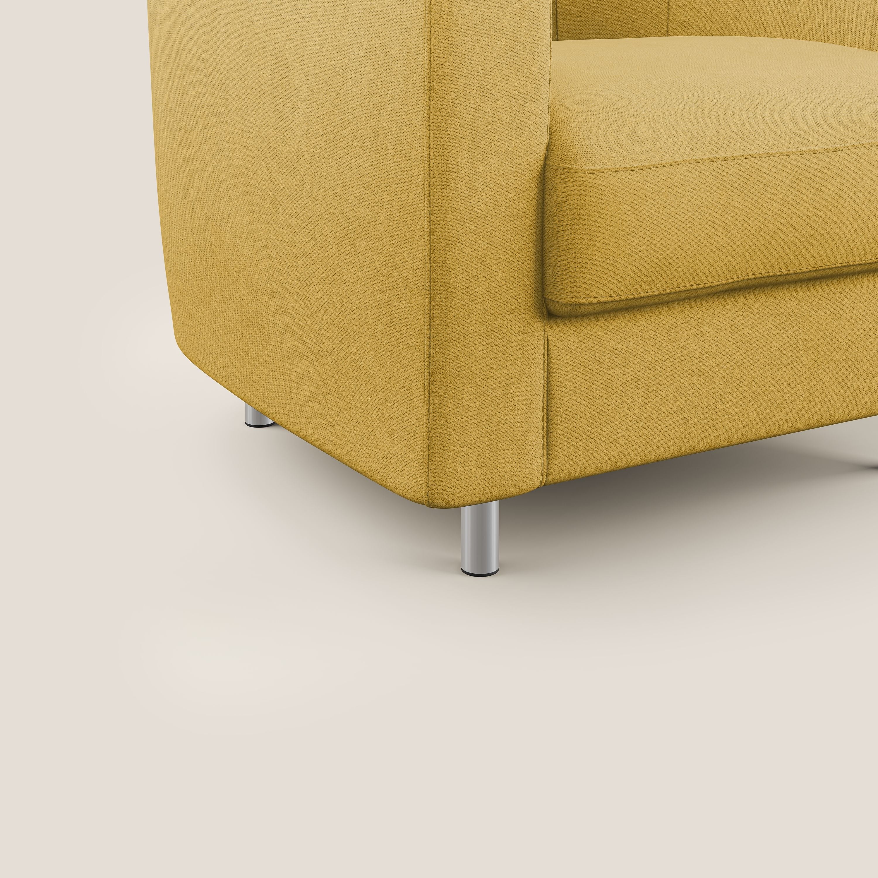 Sally Fauteuil en tissu doux imperméable T02 jaune - Image 5