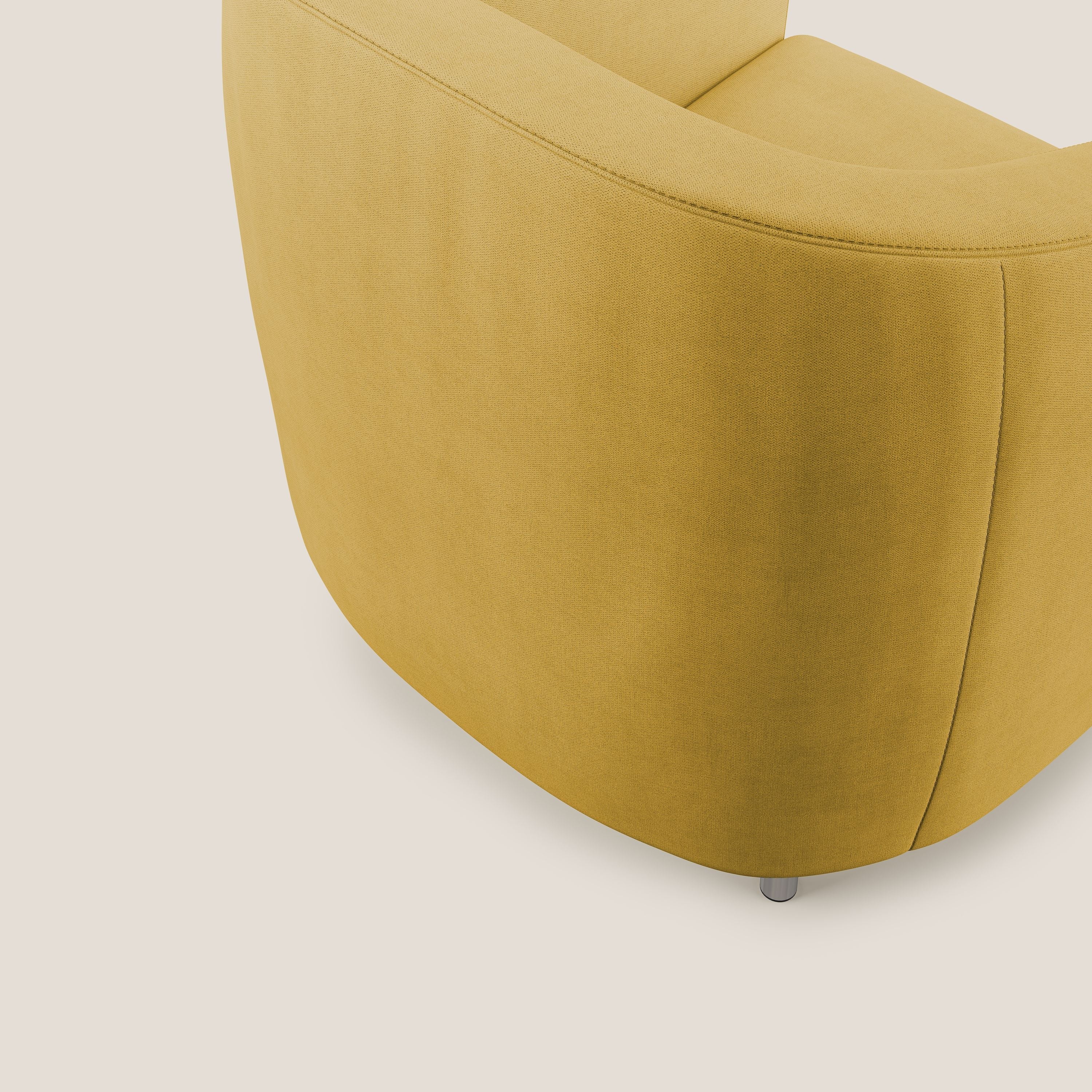 Sally Fauteuil en tissu doux imperméable T02 jaune - Image 6
