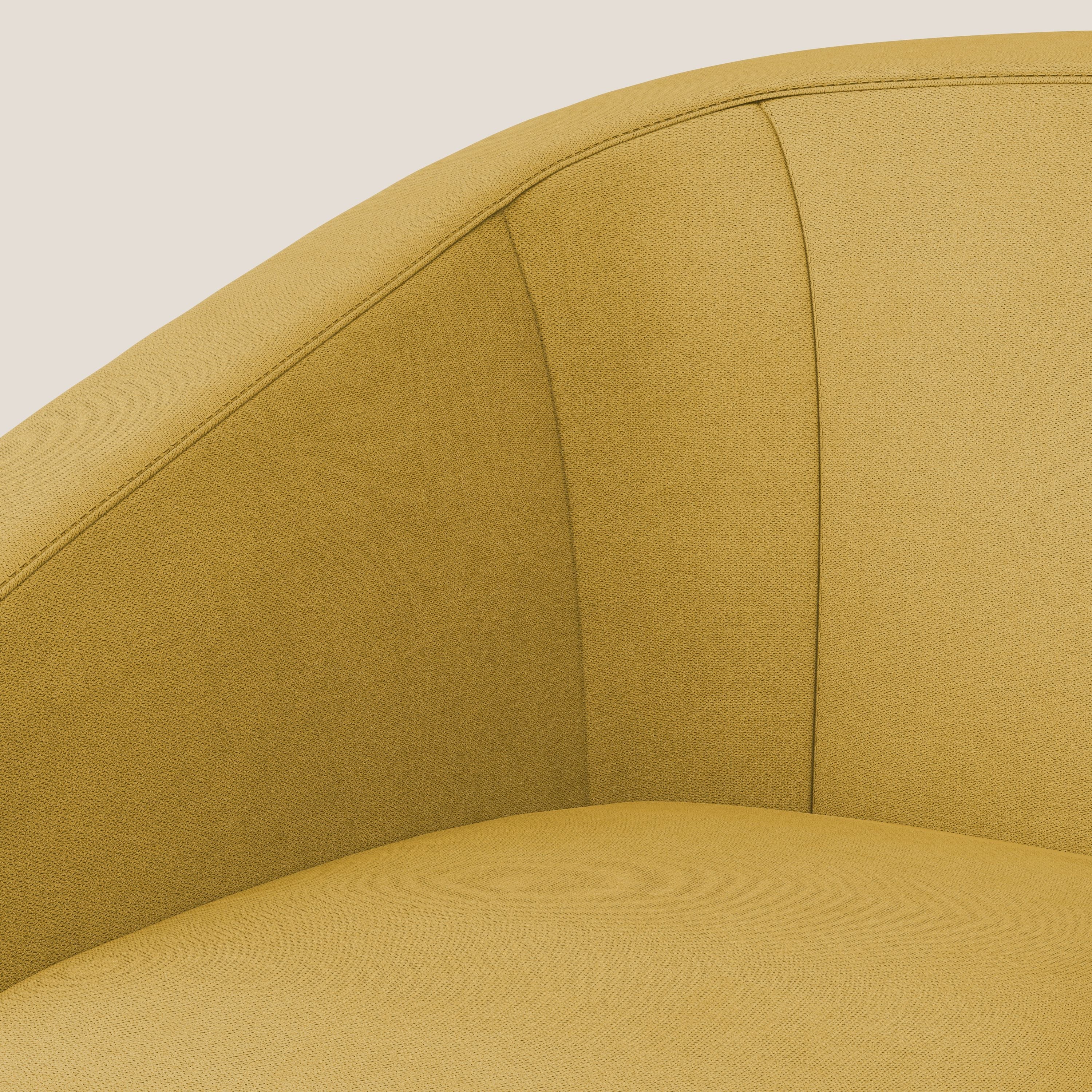 Sally Fauteuil en tissu doux imperméable T02 jaune - Image 7