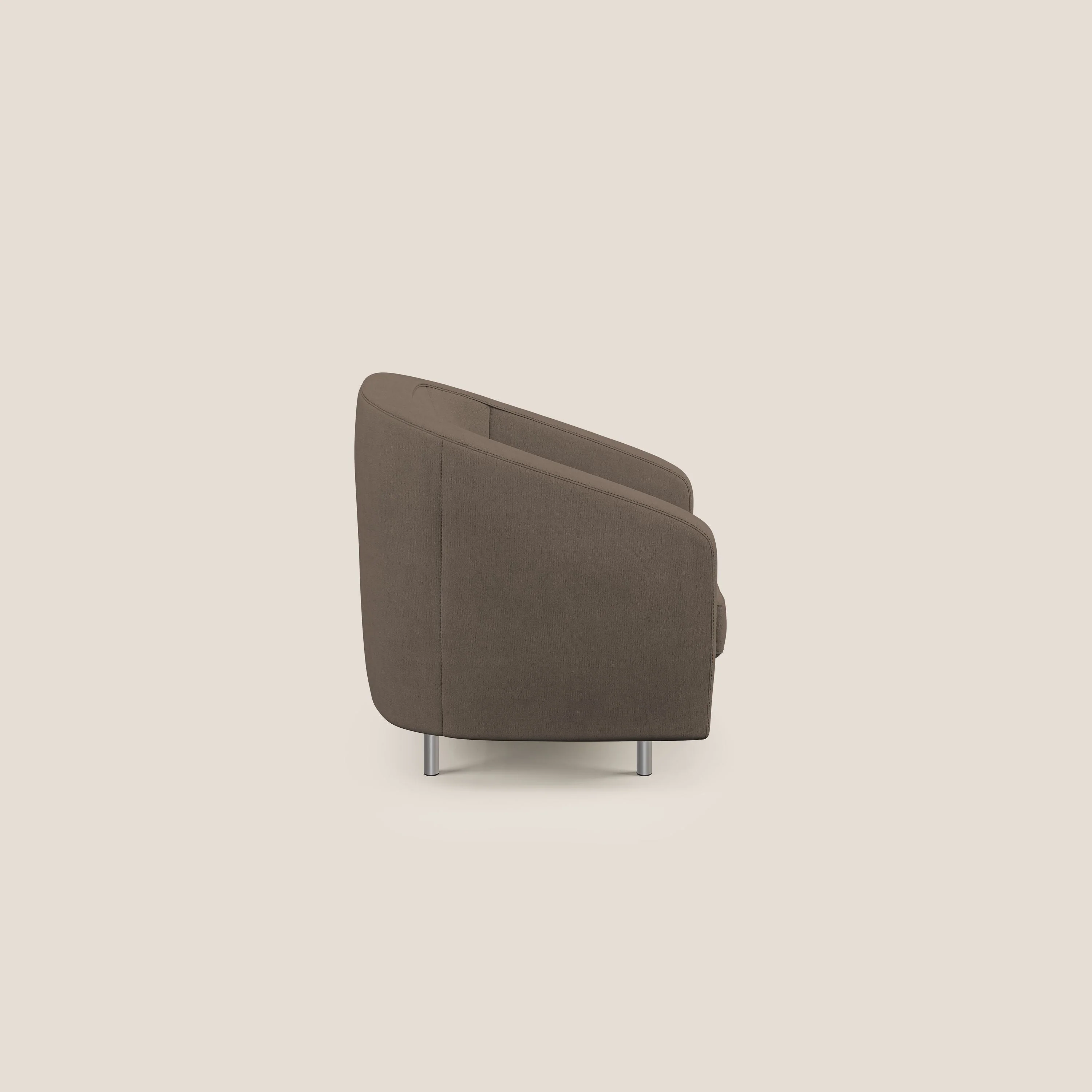Sally Fauteuil en tissu doux imperméable T02 marron - Image 3