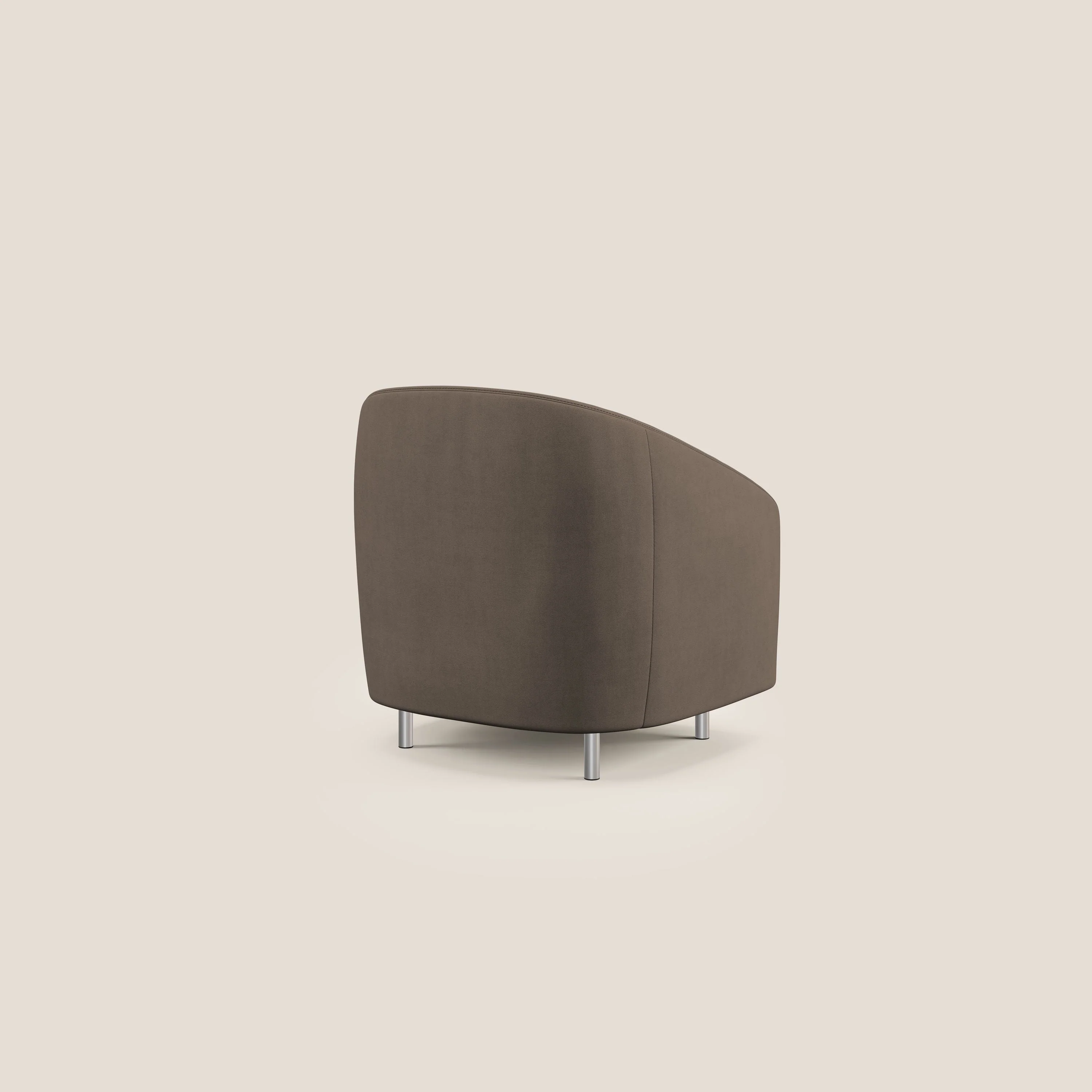 Sally Fauteuil en tissu doux imperméable T02 marron - Image 4