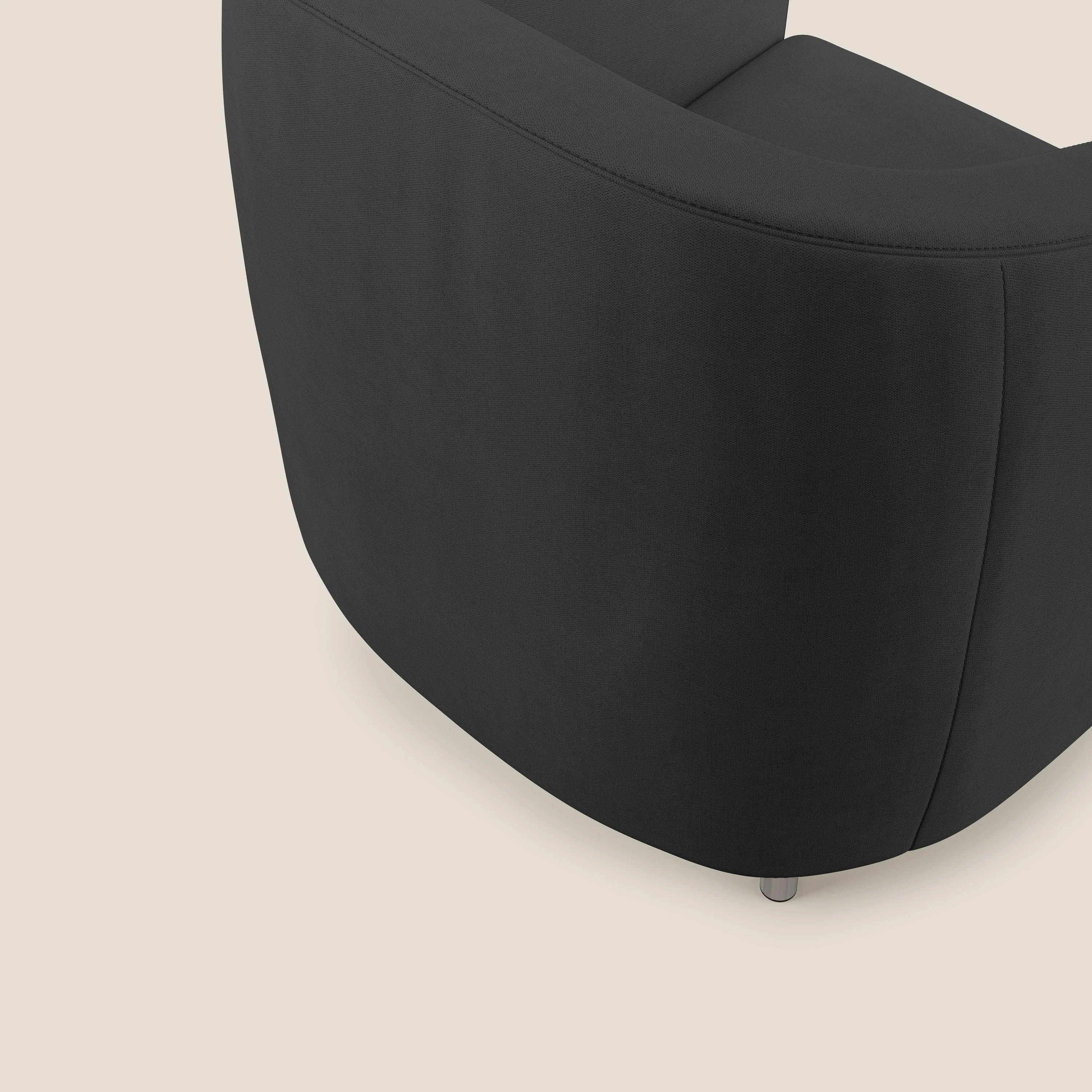 Sally Fauteuil en tissu doux imperméable T02 noir - Image 6