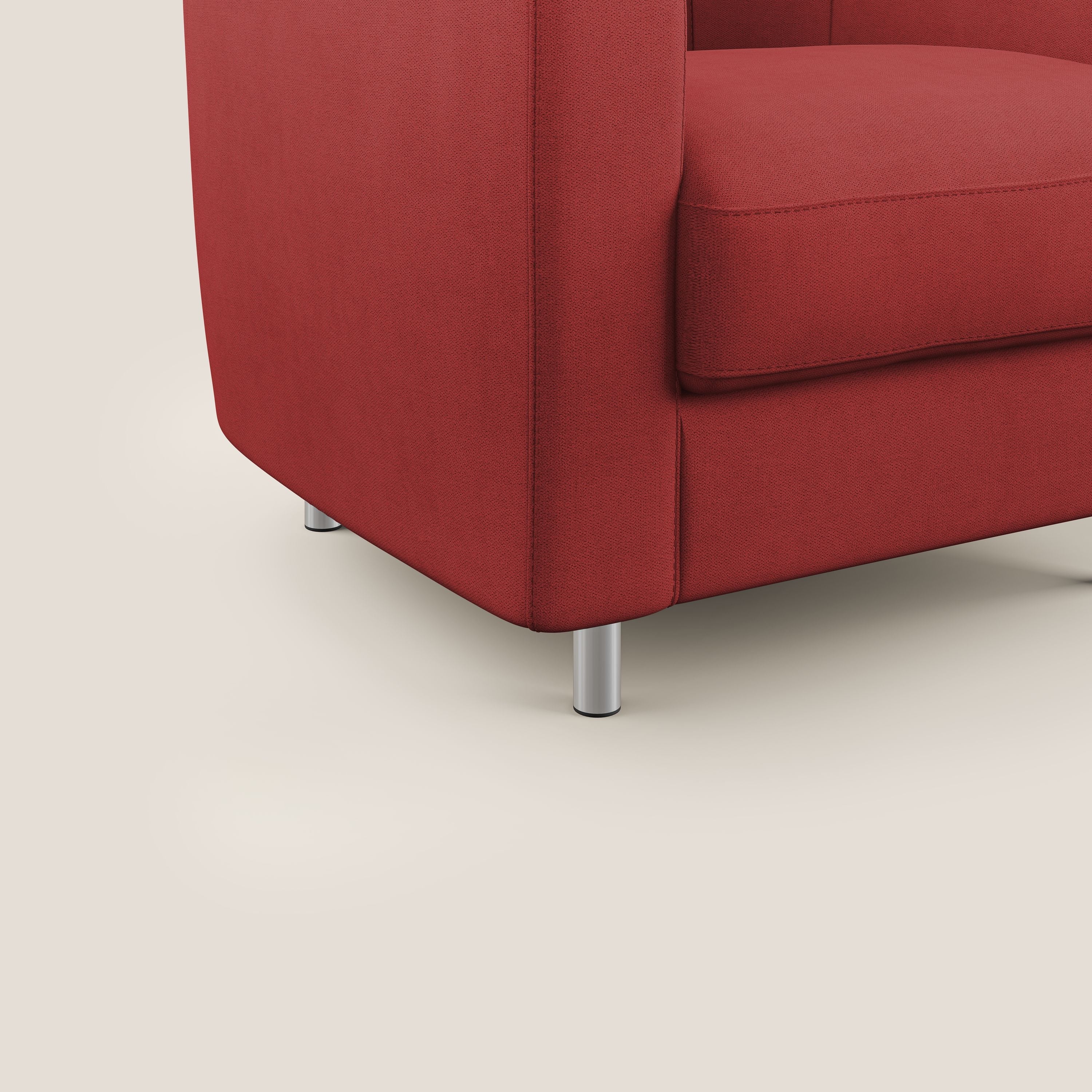 Sally Fauteuil en tissu doux imperméable T02 rouge - Image 5