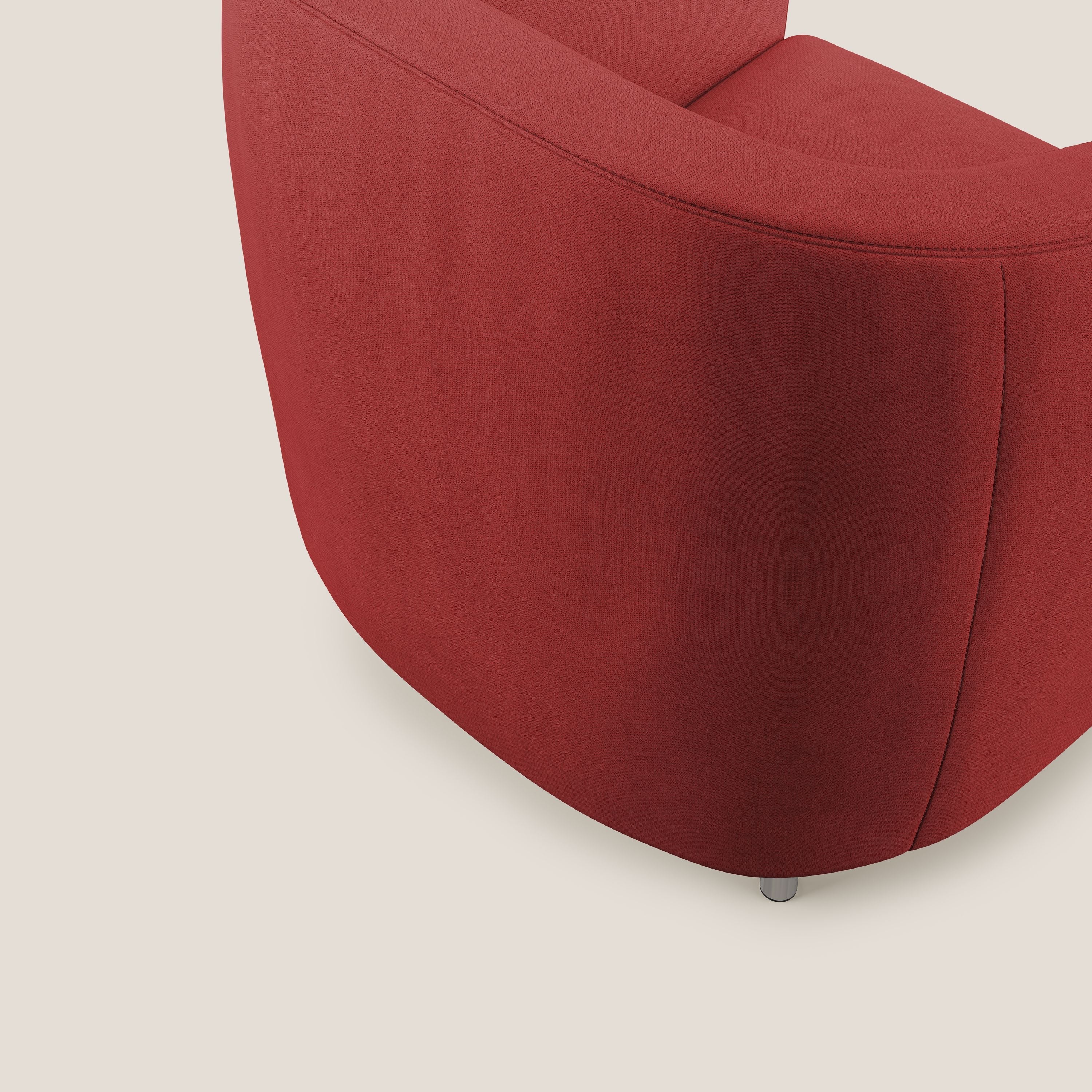 Sally Fauteuil en tissu doux imperméable T02 rouge - Image 6