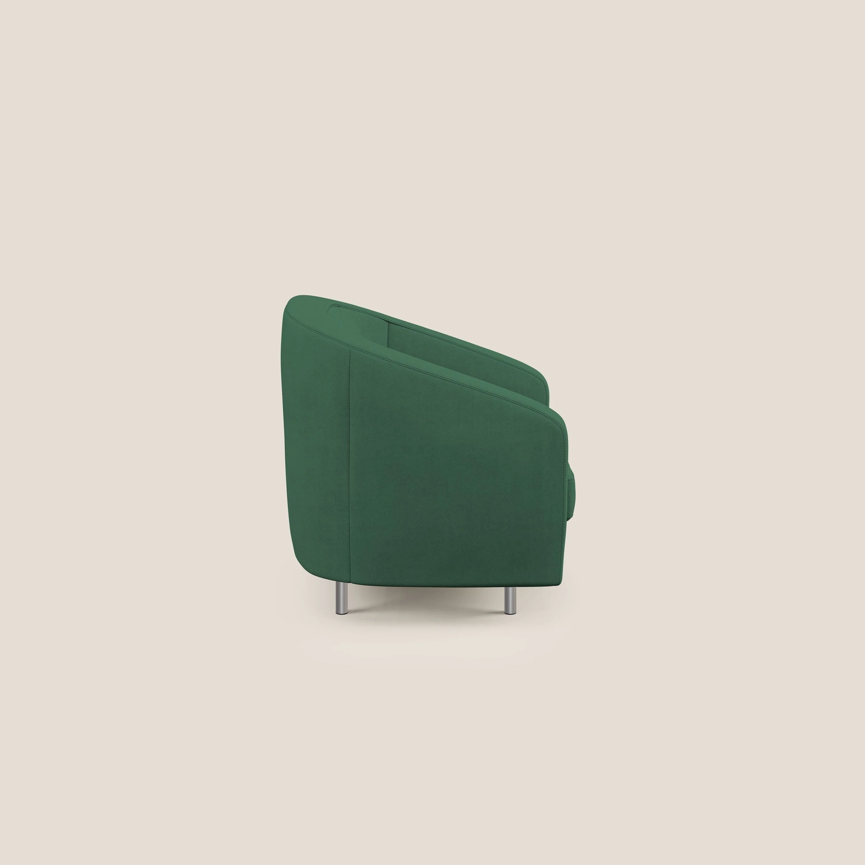 Sally Fauteuil en tissu doux imperméable T02 vert - Image 3