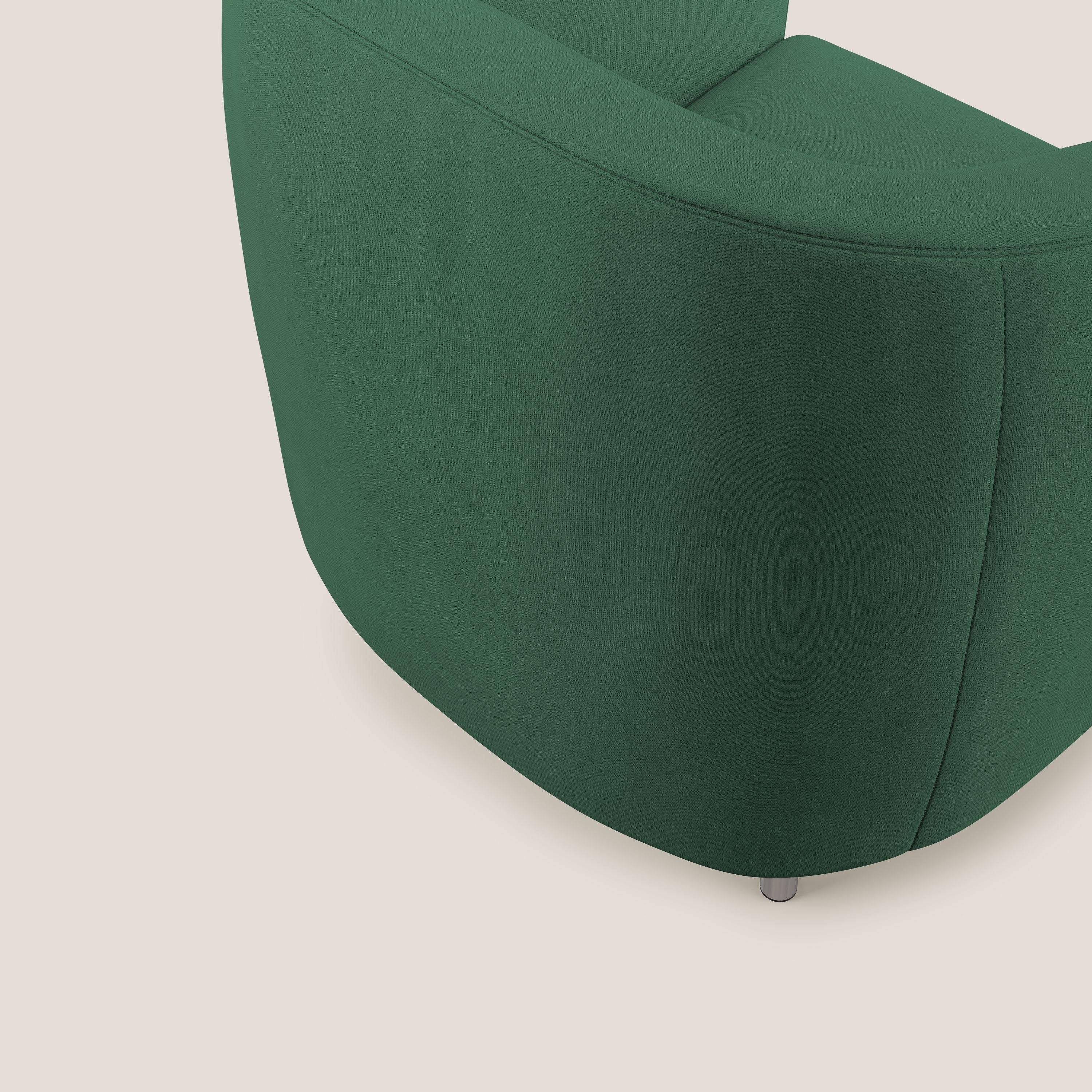 Sally Fauteuil en tissu doux imperméable T02 vert - Image 6