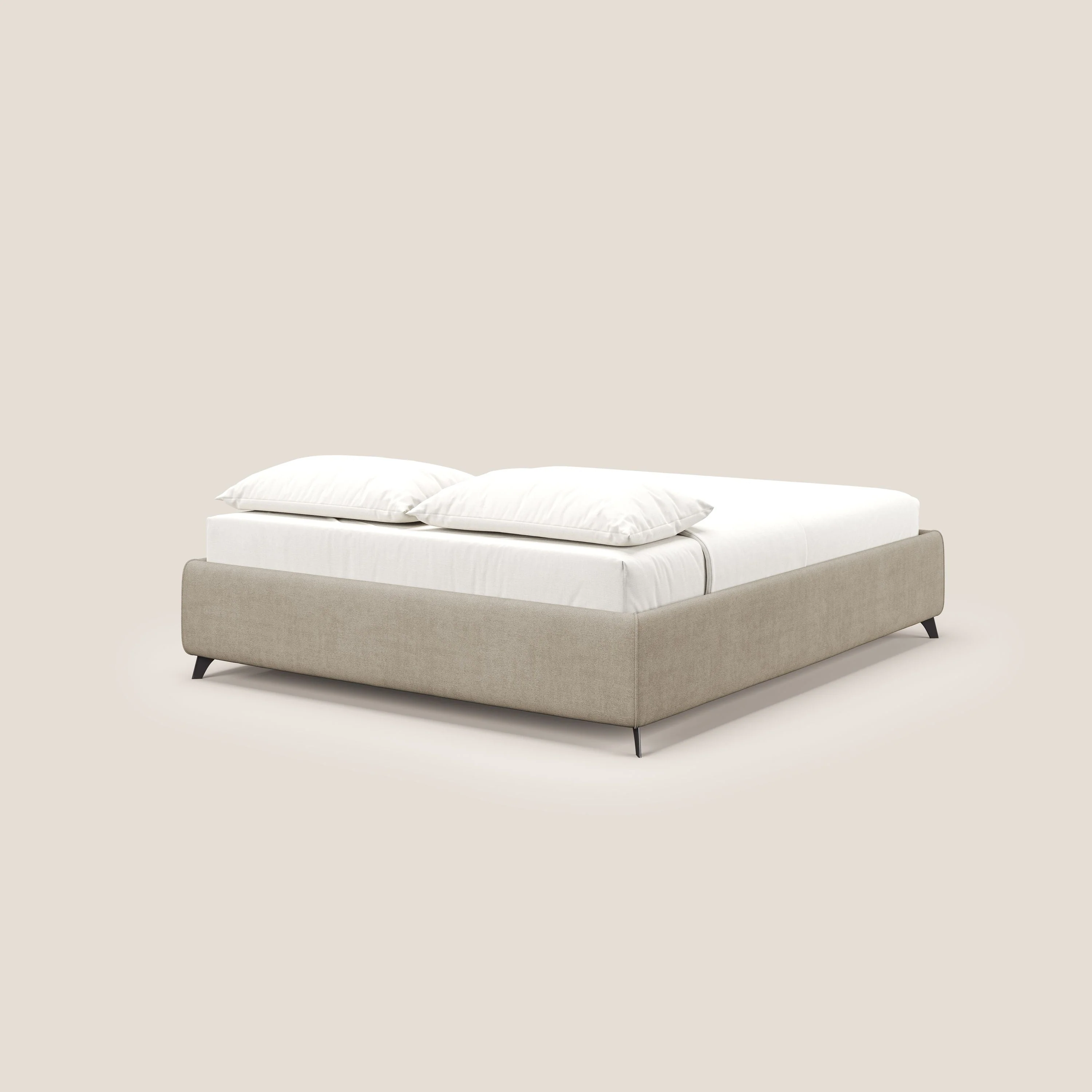 Sara sommier avec rangement en tissu imperméable T02 beige - Image 5