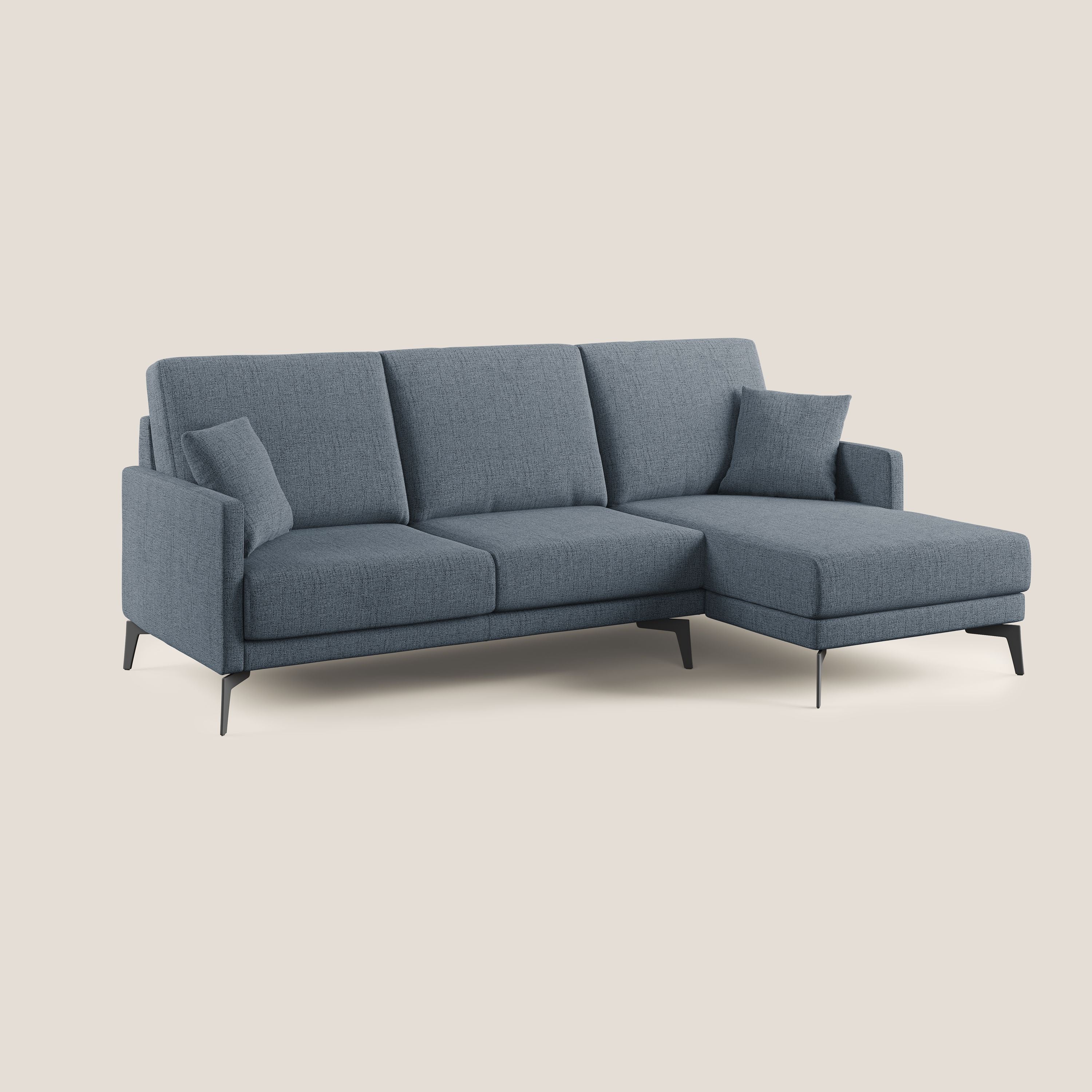 Saturno canapé d'angle moderne en tissu doux imperméable T03 bleu - Image 2