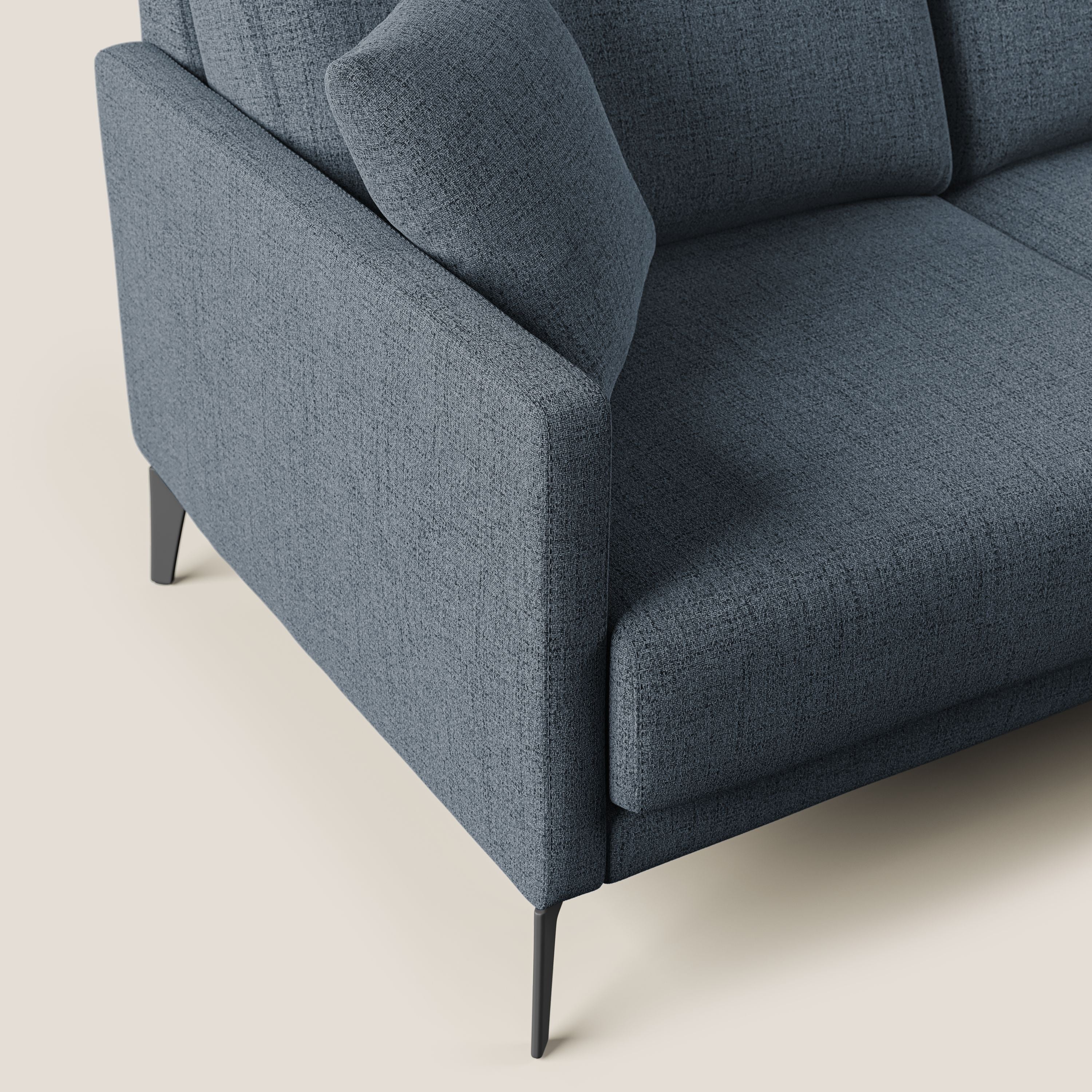 Saturno canapé d'angle moderne en tissu doux imperméable T03 bleu - Image 6