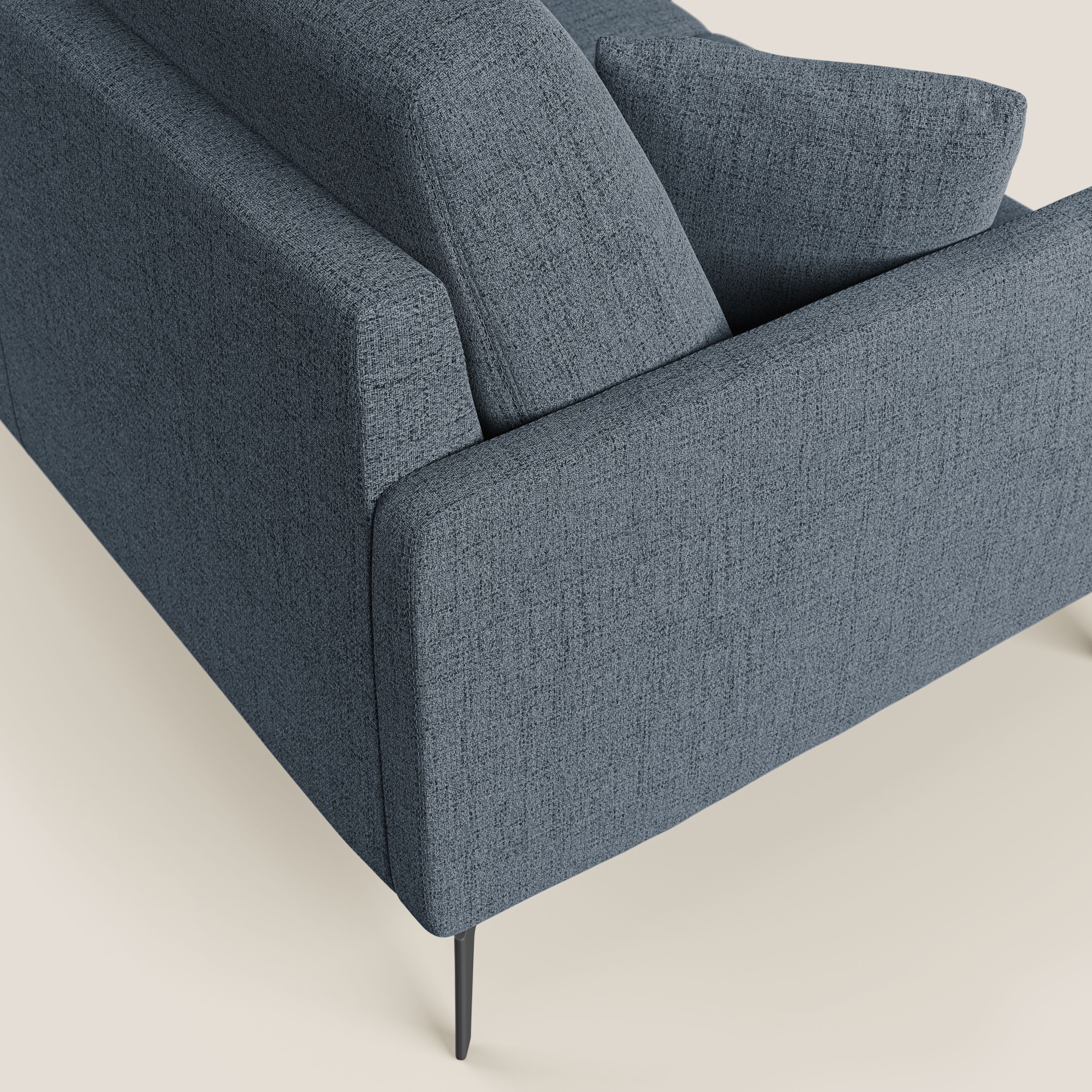 Saturno canapé d'angle moderne en tissu doux imperméable T03 bleu - Image 7