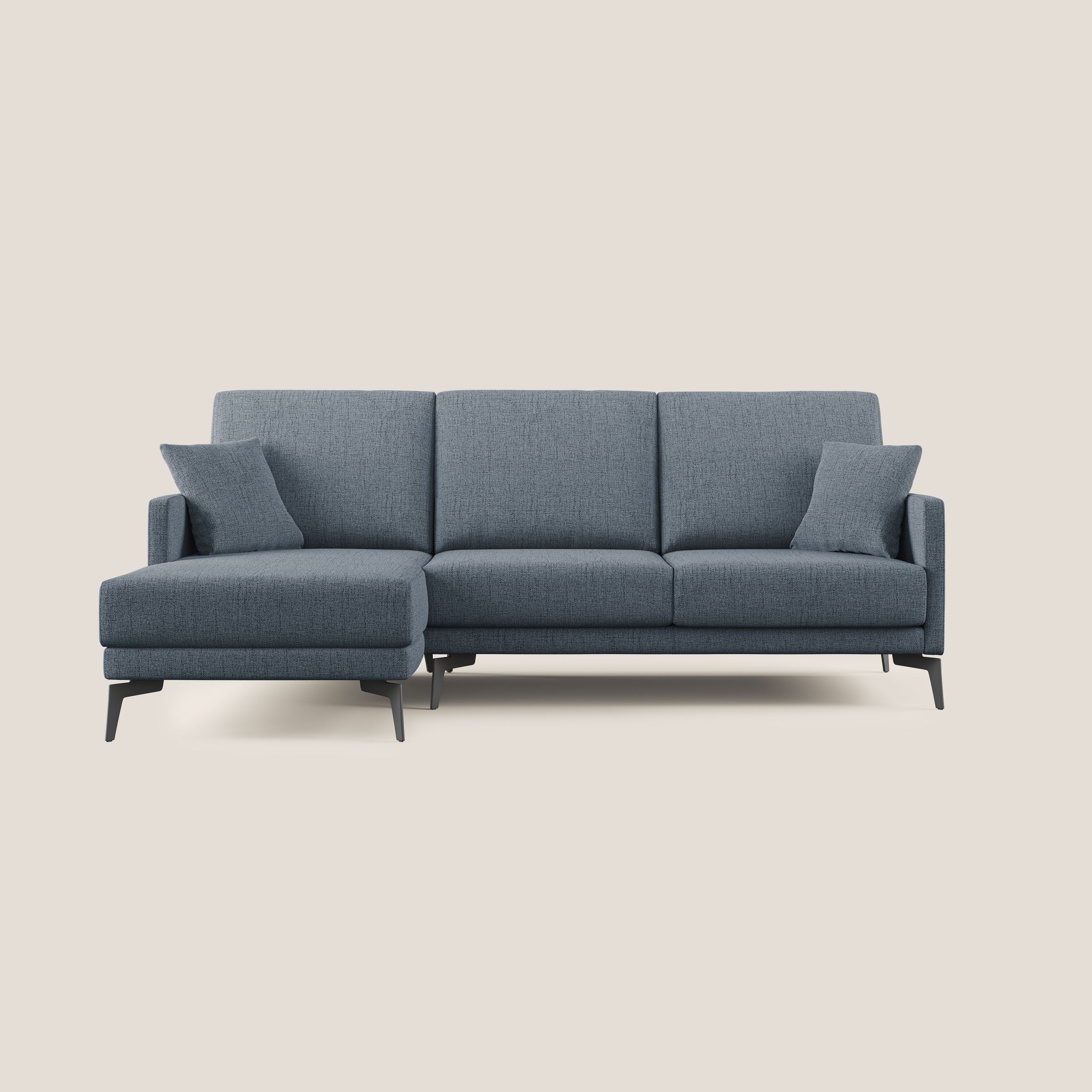 Saturno canapé d'angle moderne en tissu doux imperméable T03 bleu - Image 9