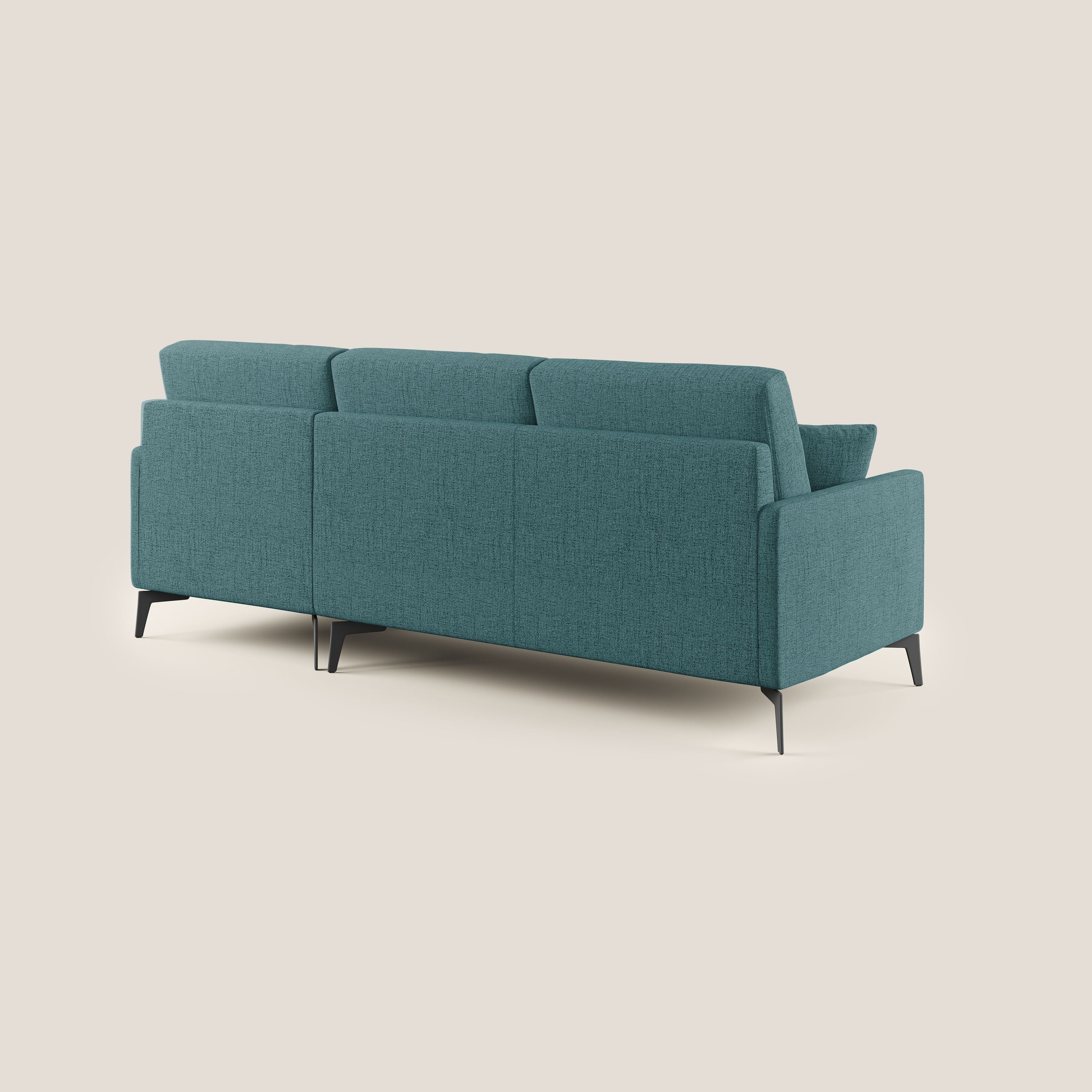 Saturno canapé d'angle moderne en tissu doux imperméable T03 bleu ciel - Image 4