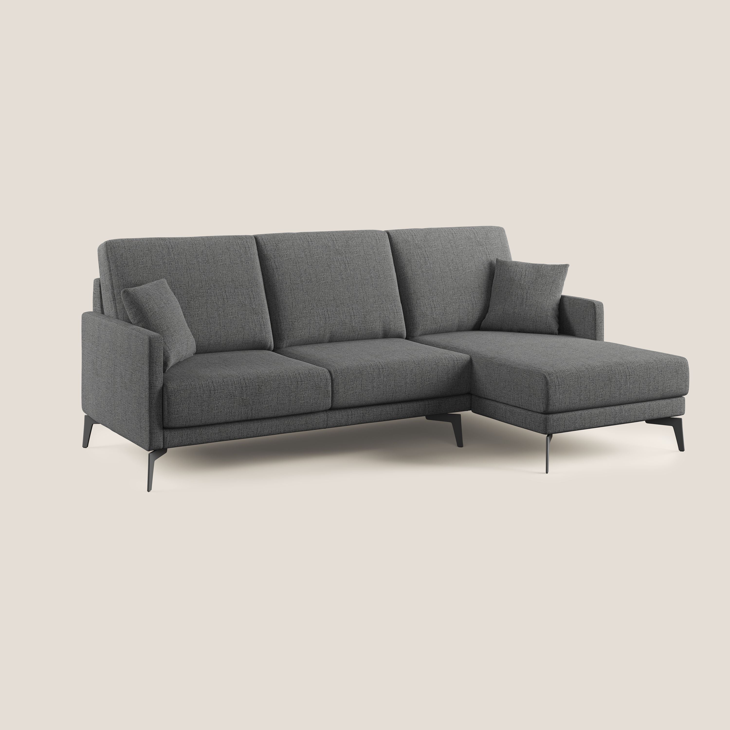 Saturno canapé d'angle moderne en tissu doux imperméable T03 gris - Image 2