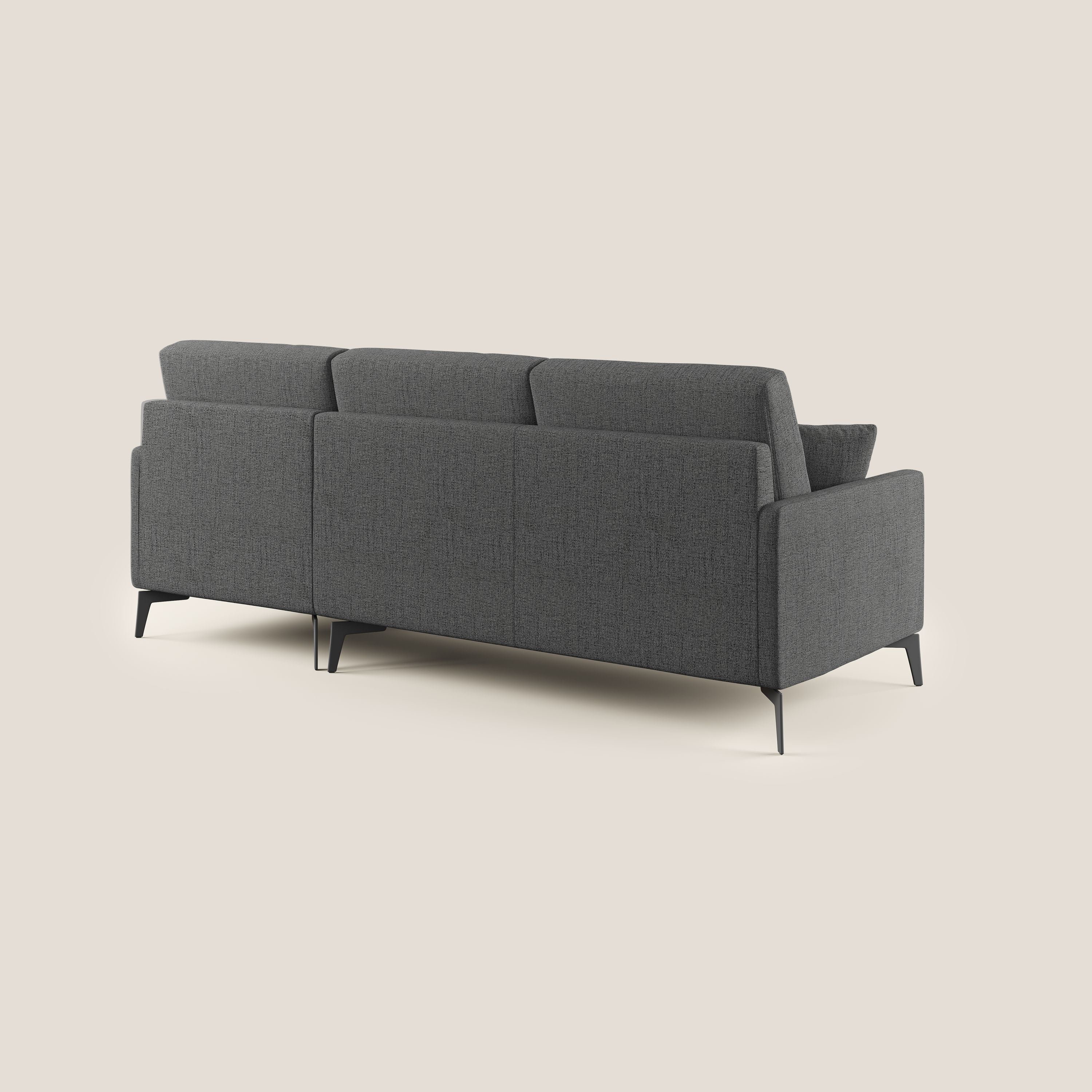 Saturno canapé d'angle moderne en tissu doux imperméable T03 gris - Image 4