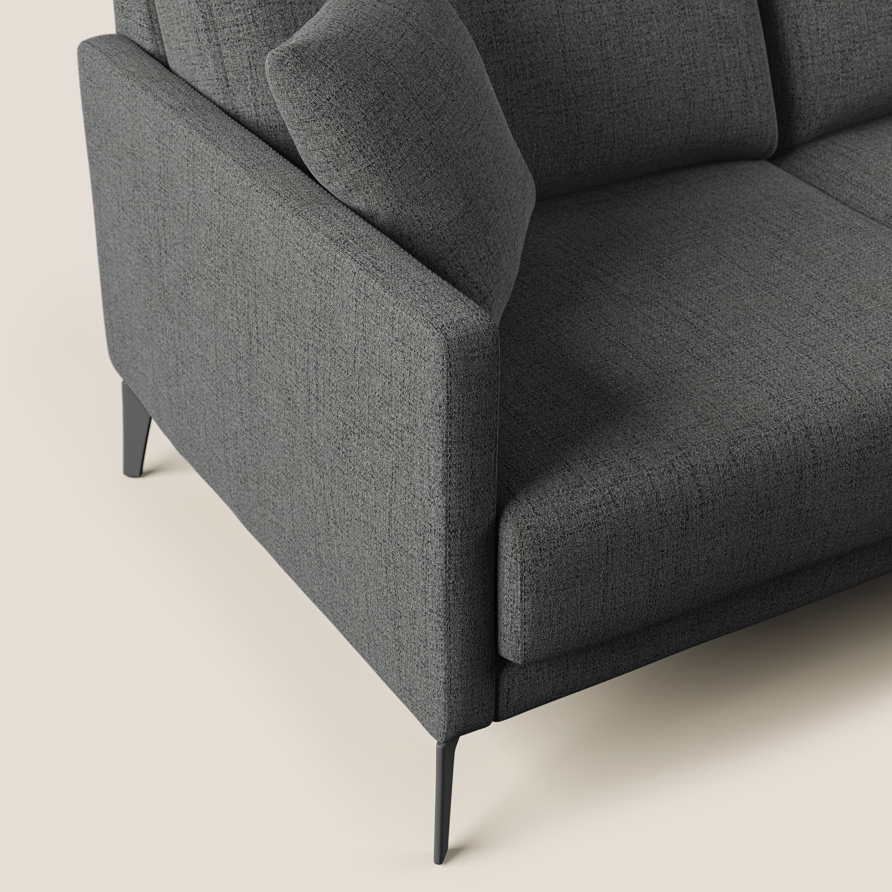 Saturno canapé d'angle moderne en tissu doux imperméable T03 gris - Image 8