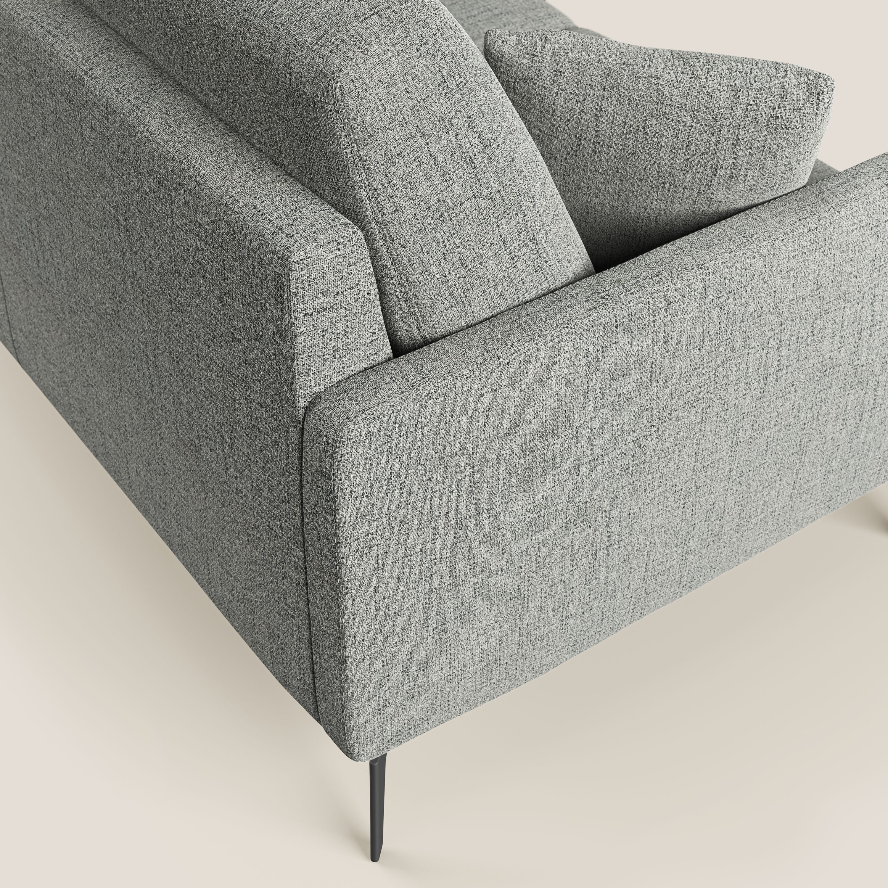 Saturno canapé d'angle moderne en tissu doux imperméable T03 gris clair - Image 3