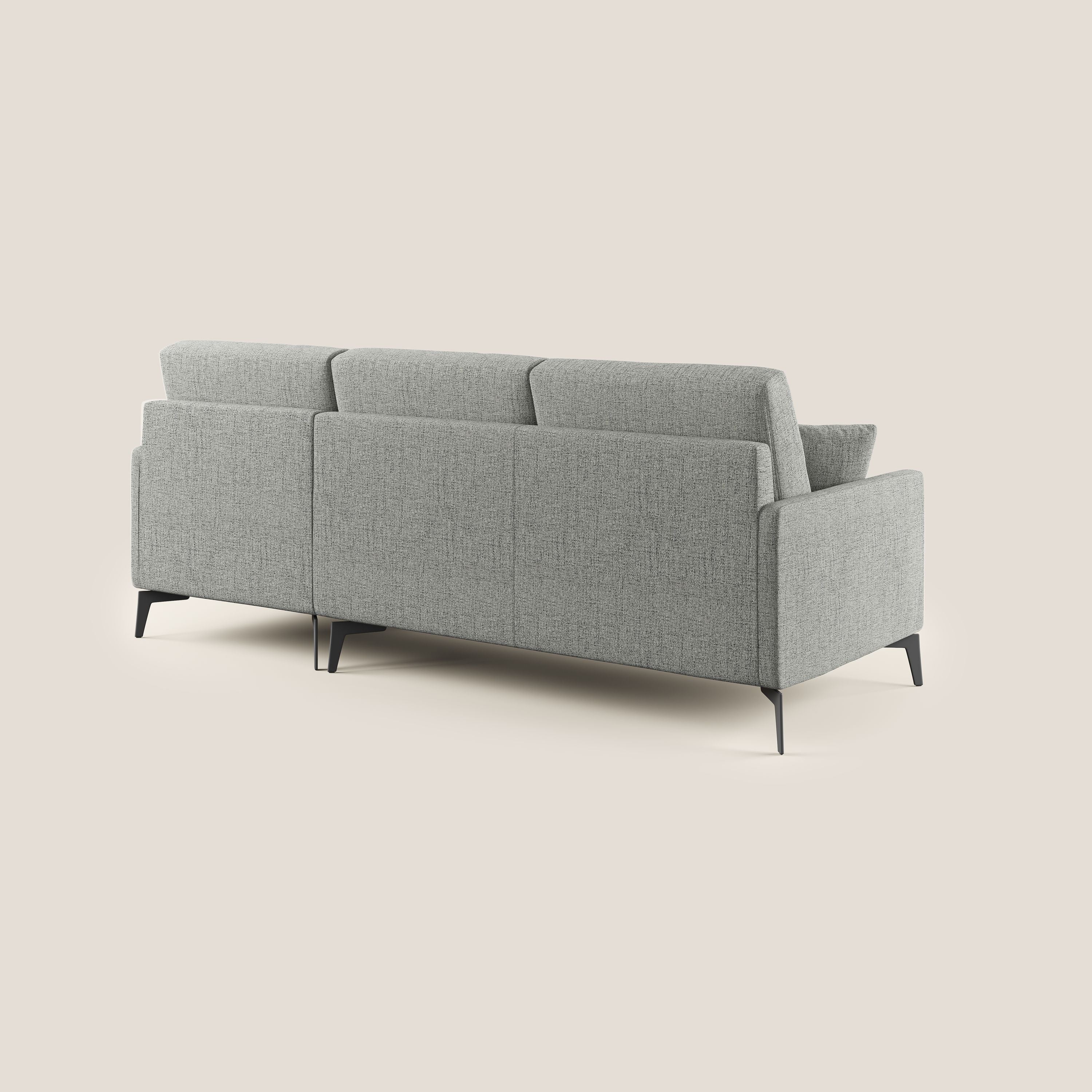 Saturno canapé d'angle moderne en tissu doux imperméable T03 gris clair - Image 8