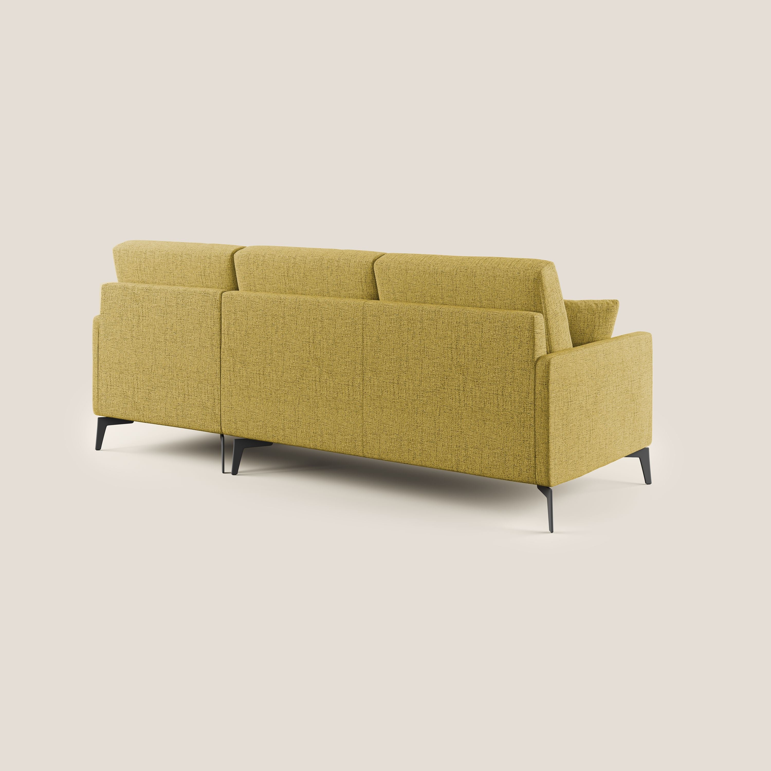Saturno canapé d'angle moderne en tissu doux imperméable T03 jaune - Image 4