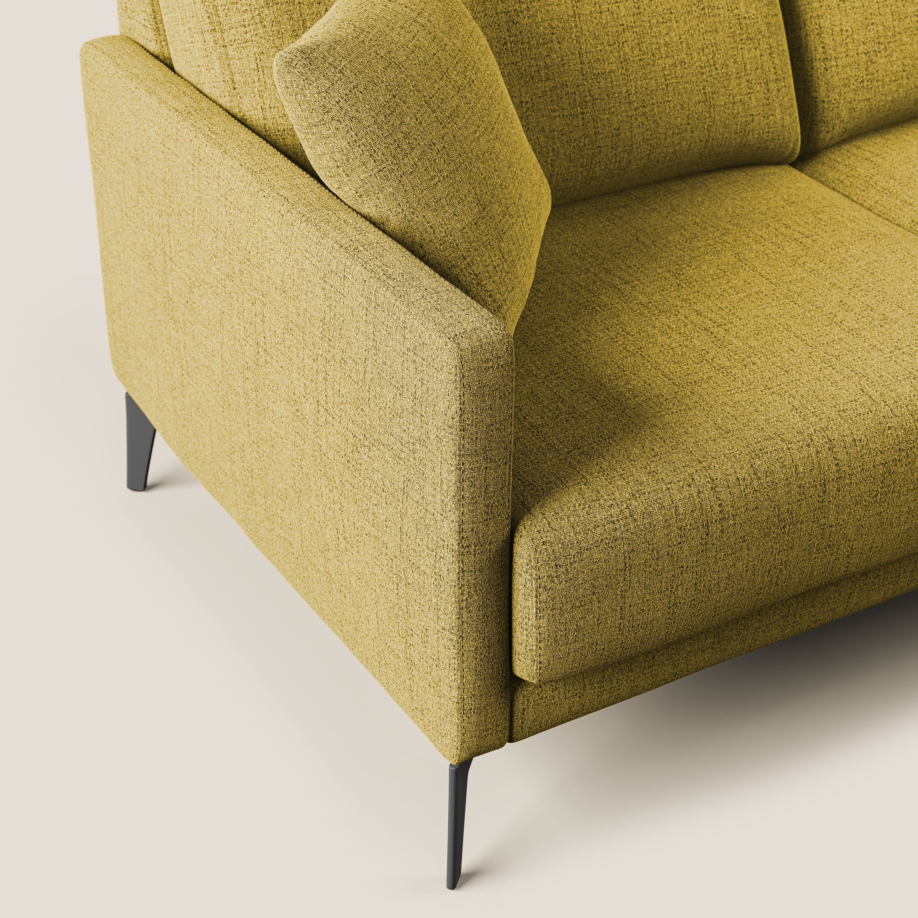 Saturno canapé d'angle moderne en tissu doux imperméable T03 jaune - Image 5