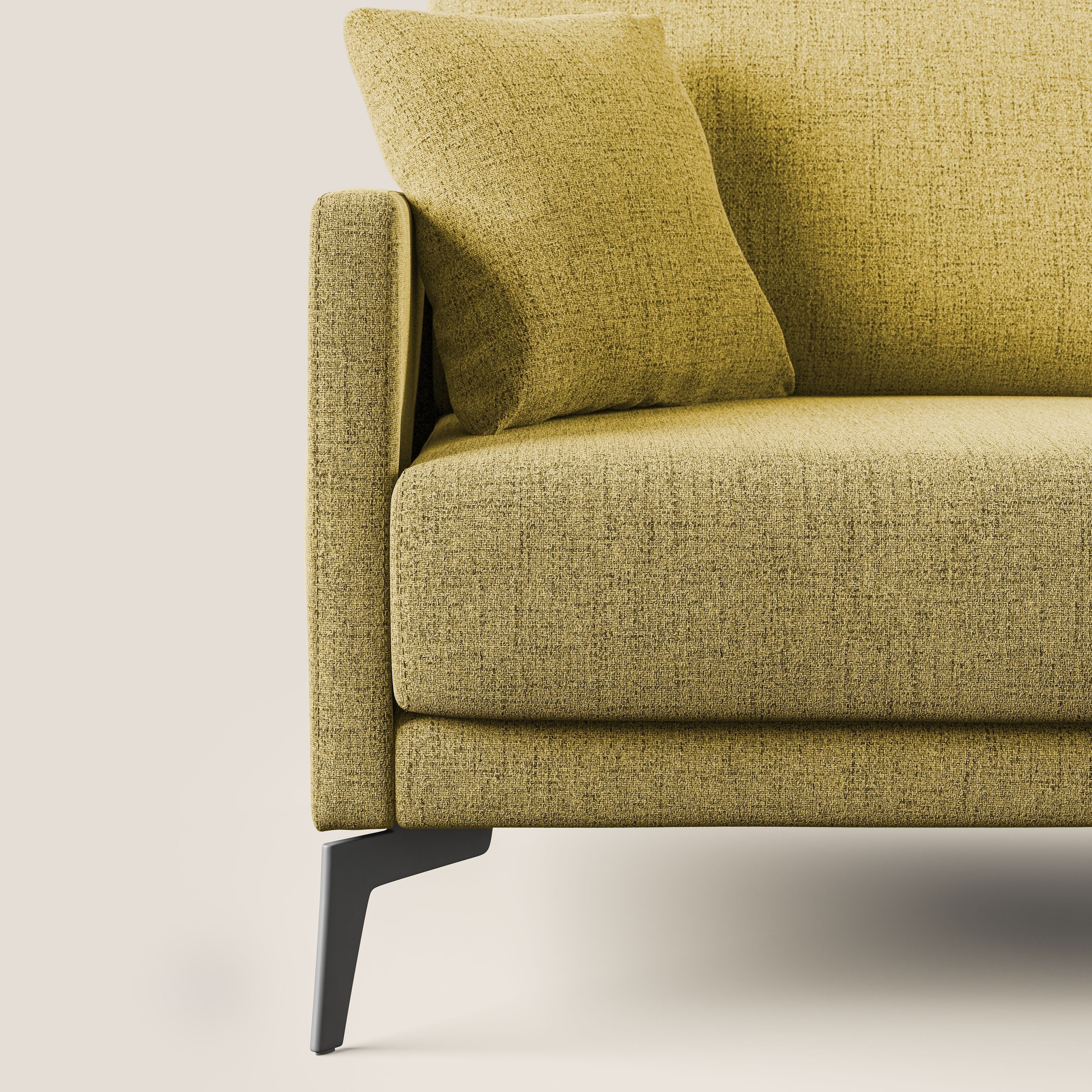 Saturno canapé d'angle moderne en tissu doux imperméable T03 jaune - Image 8