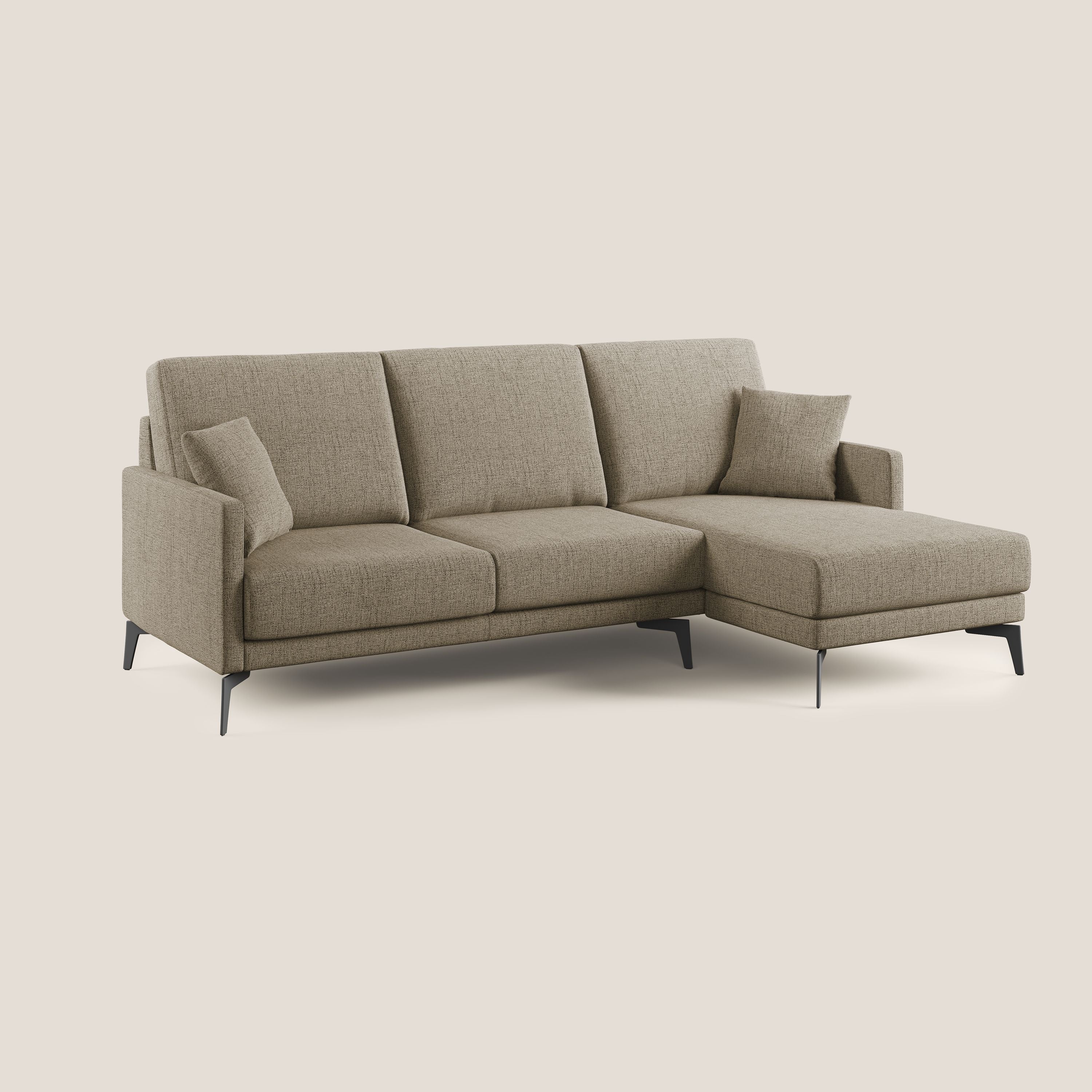 Saturno canapé d'angle moderne en tissu doux imperméable T03 marron - Image 2