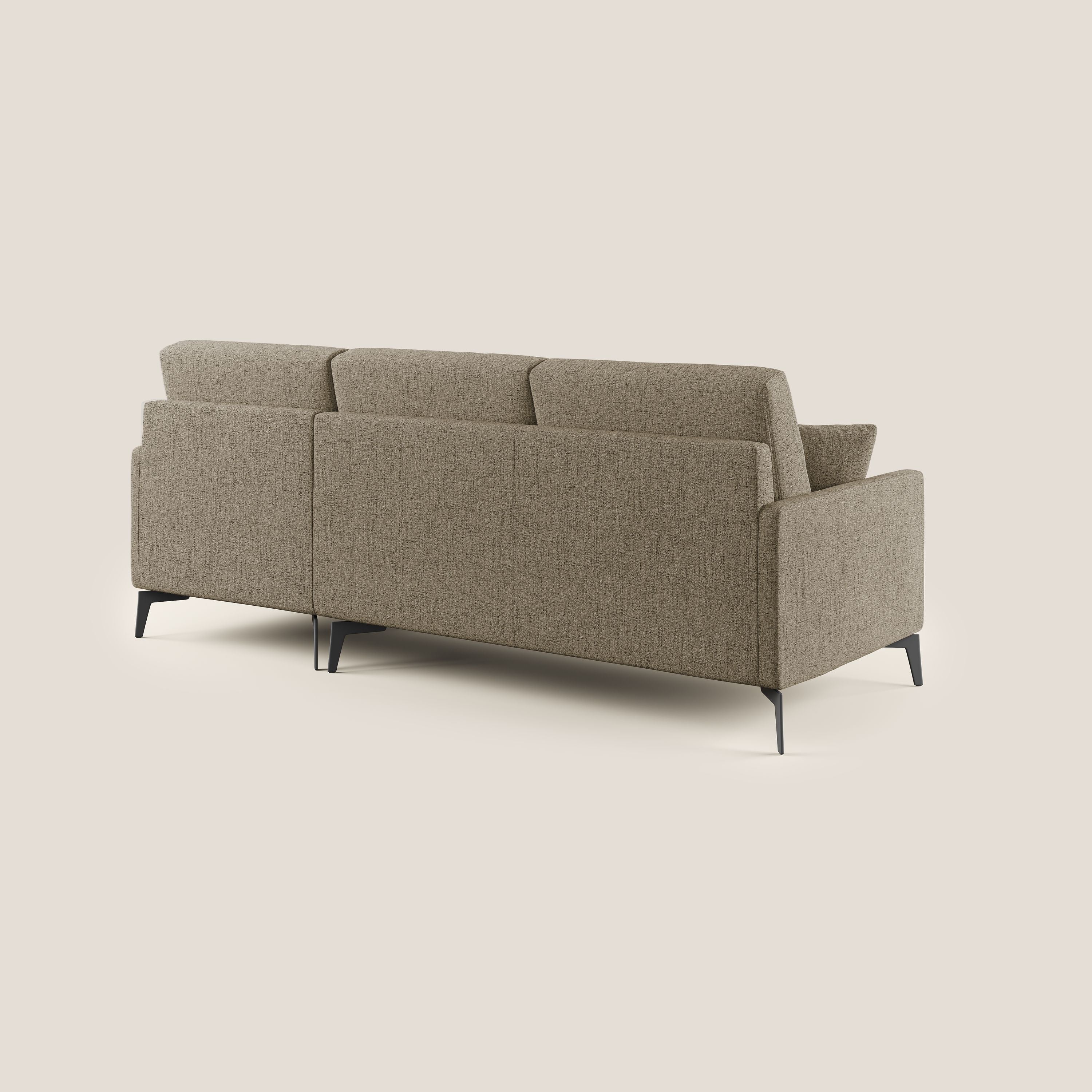 Saturno canapé d'angle moderne en tissu doux imperméable T03 marron - Image 8