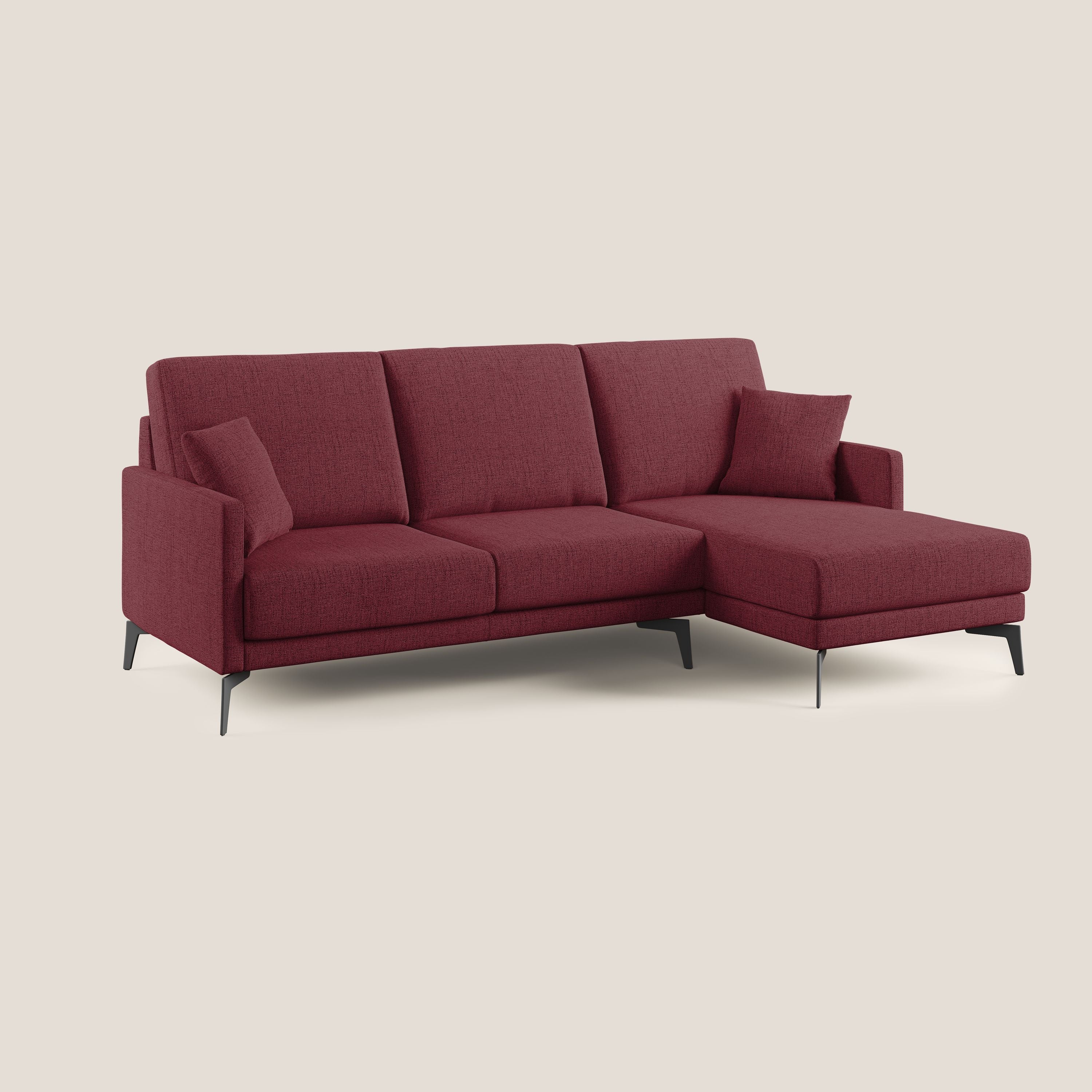 Saturno canapé d'angle moderne en tissu doux imperméable T03 rouge - Image 2