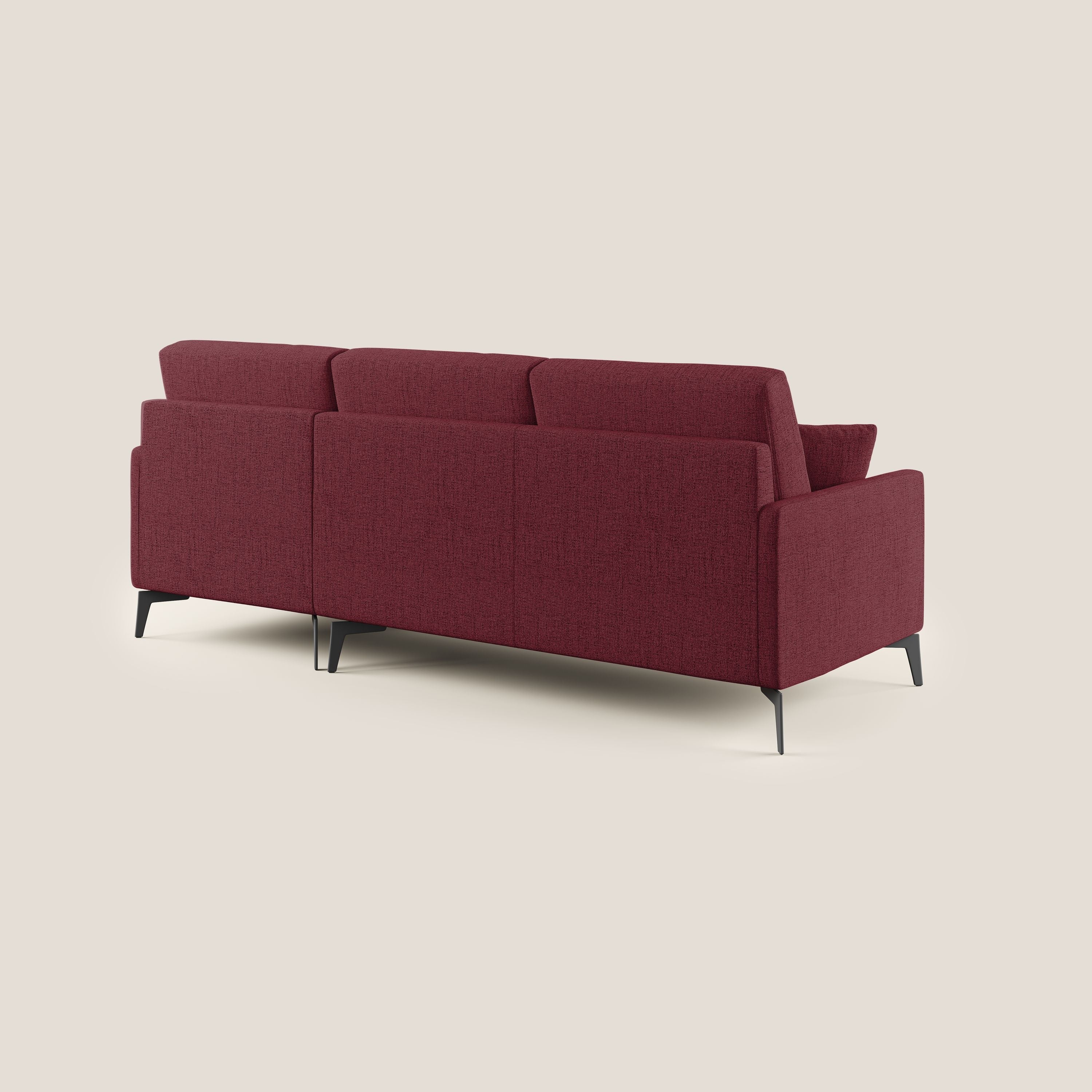 Saturno canapé d'angle moderne en tissu doux imperméable T03 rouge - Image 4