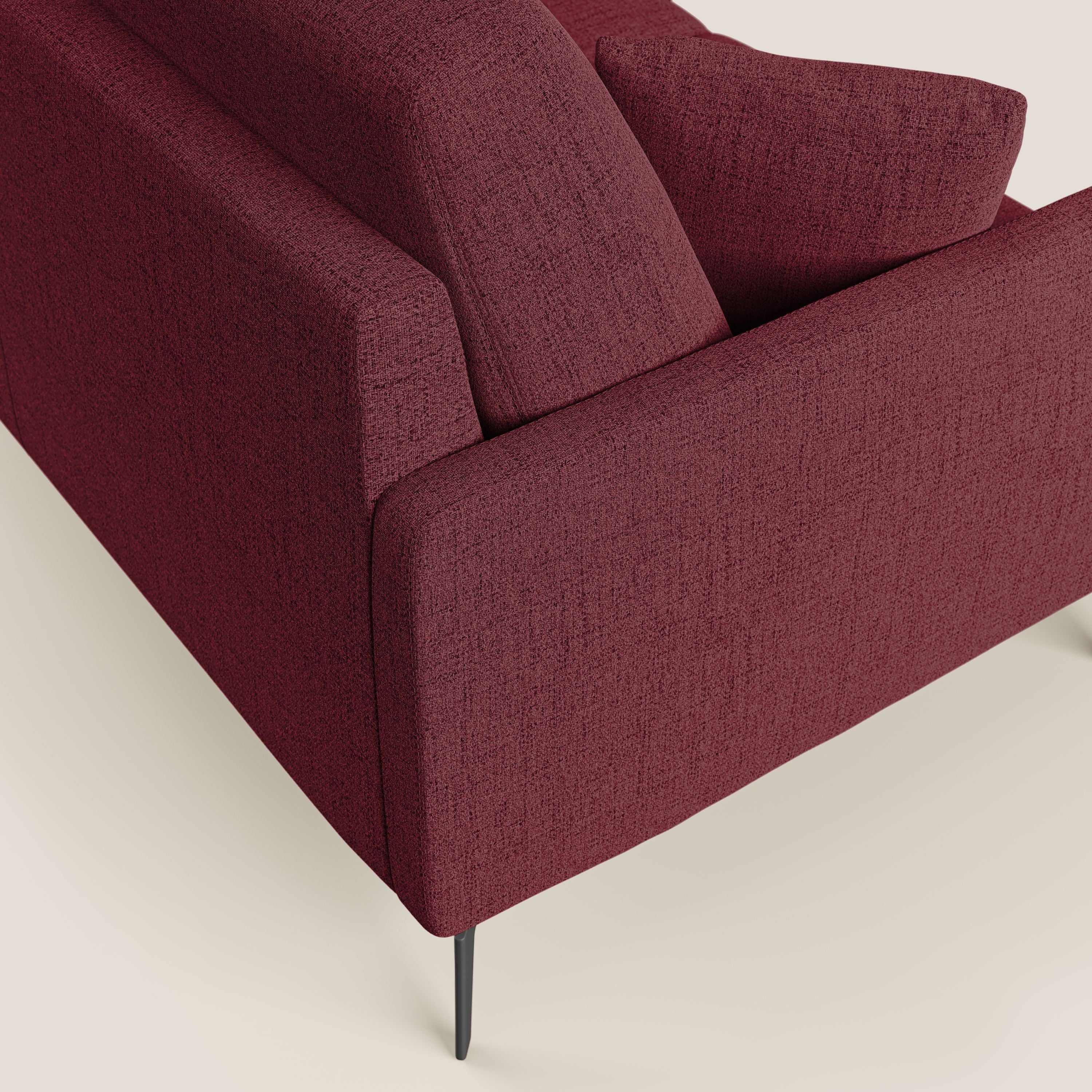 Saturno canapé d'angle moderne en tissu doux imperméable T03 rouge - Image 6